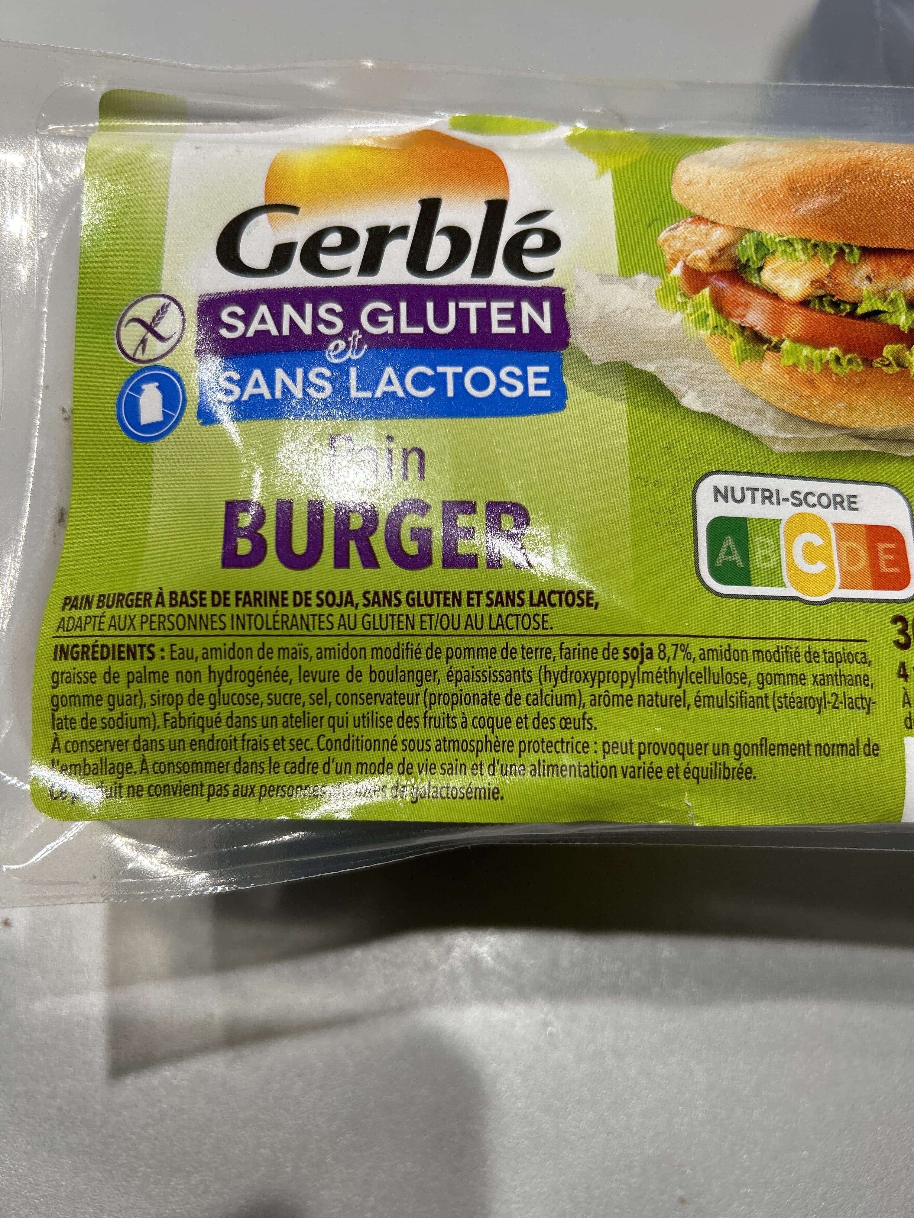 Gerblé Pain burger Gerblé sans gluten packshot