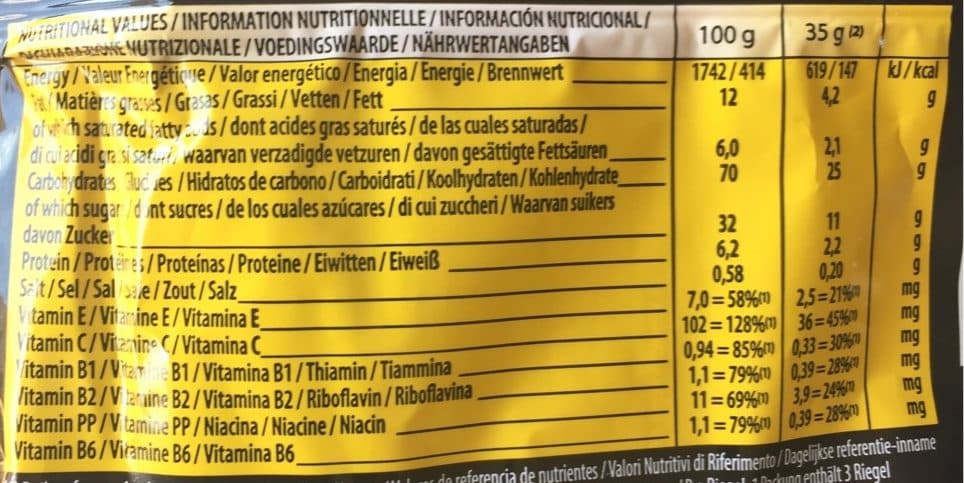 Isostar Energy sport bar cereals and chocolate flavour packshot