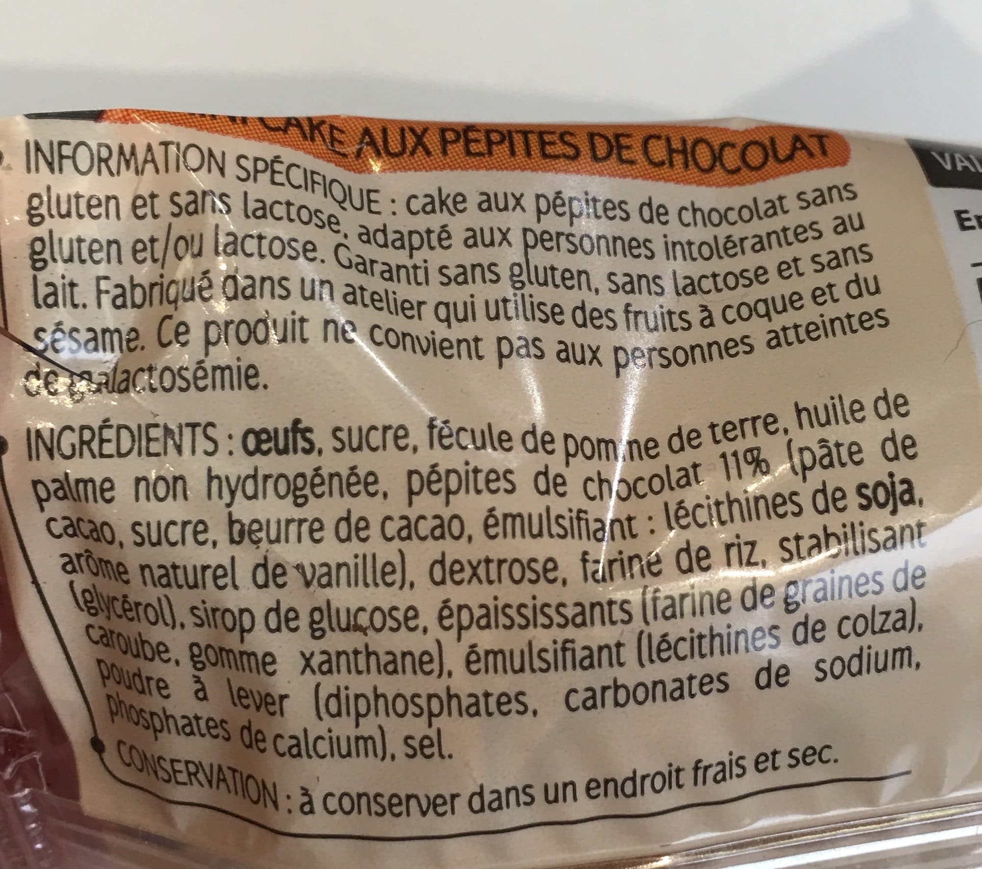 Allergo Mini cake pepites de chocolat packshot