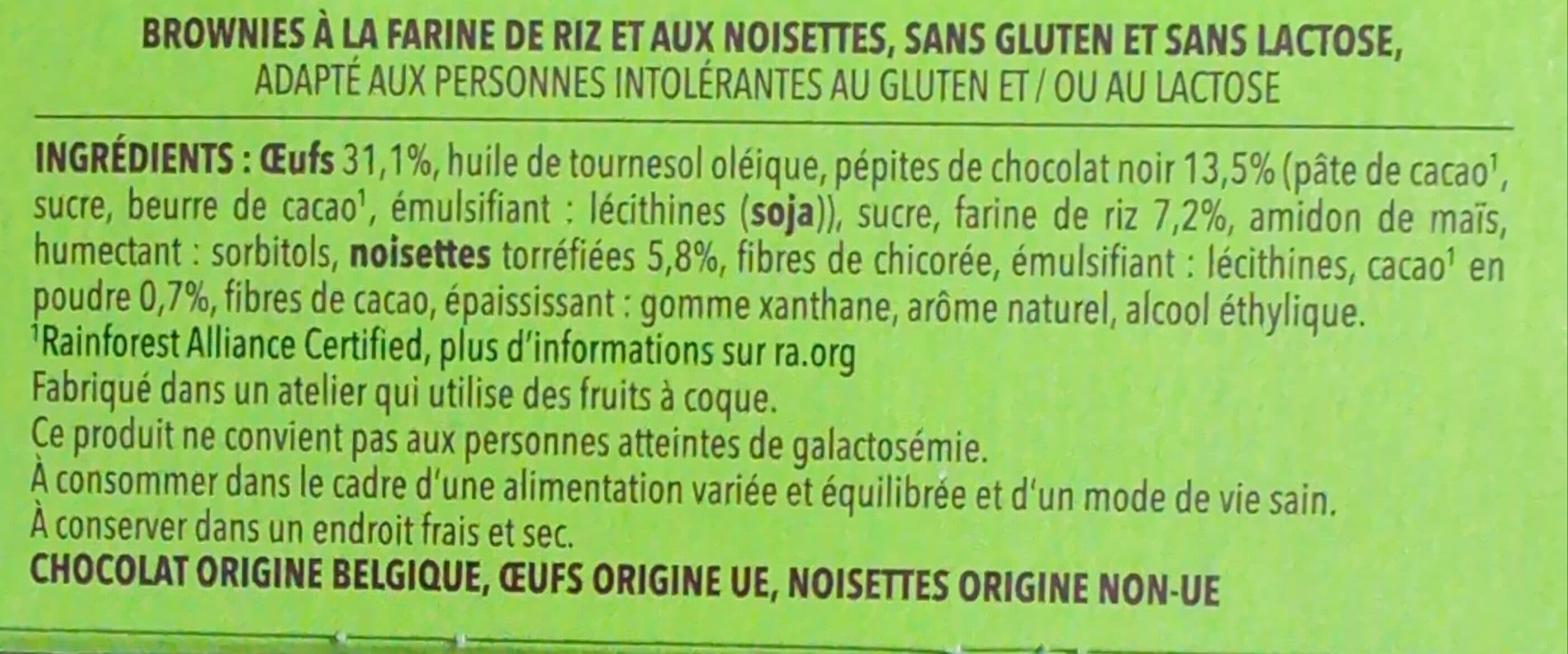 Gerblé Gerblé - Gluten Free and Lactose Free Chocolate Hazelnut Brownies, 150g (5.3oz) packshot