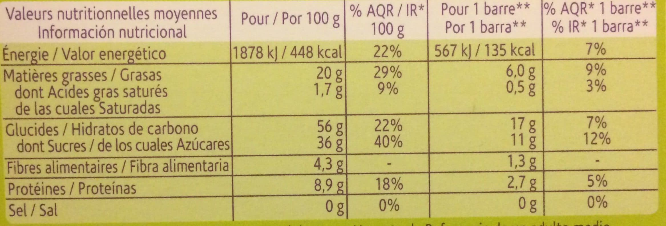 Gerblé Barres céréales Sin / Sans gluten packshot