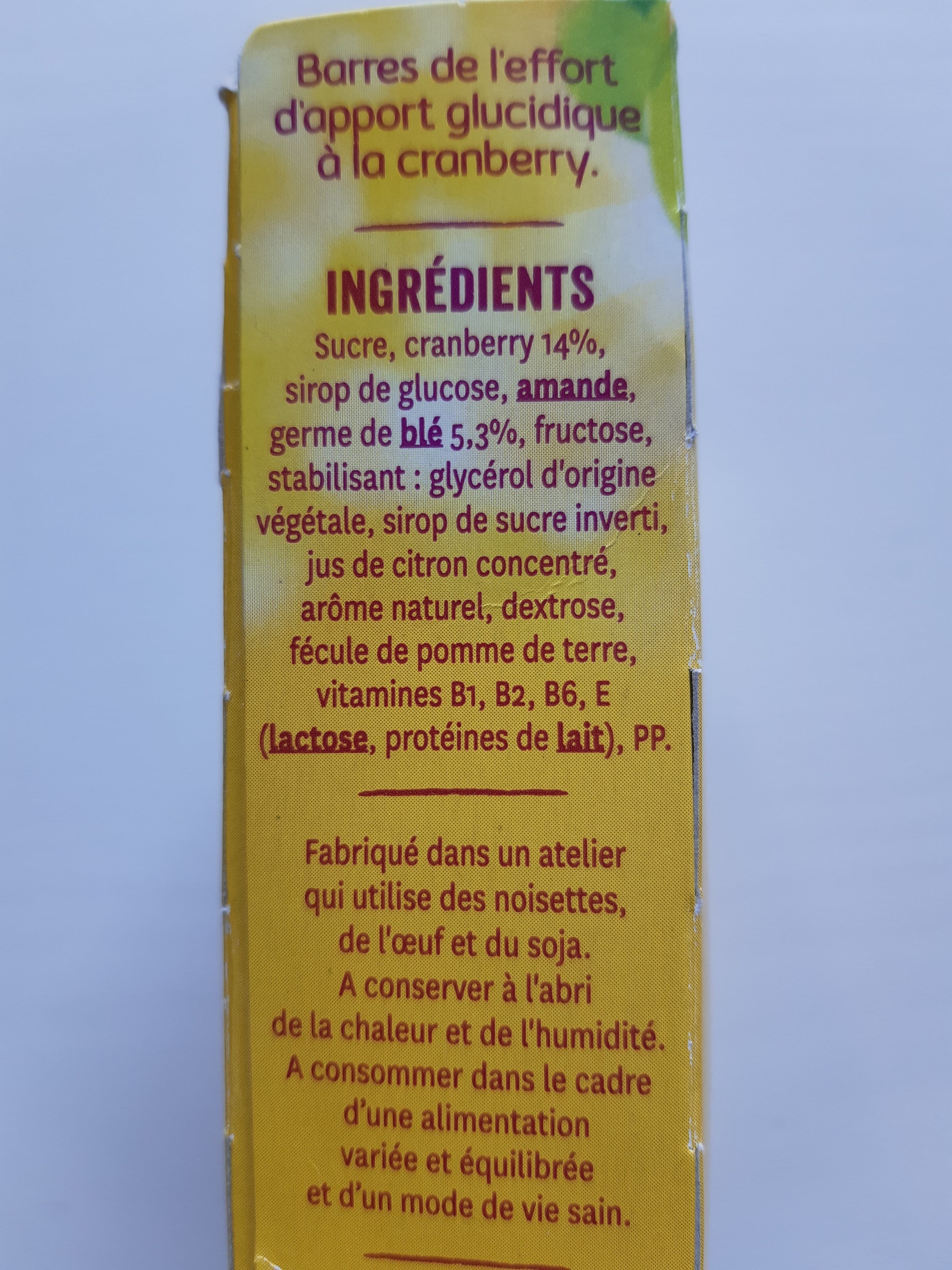 Gerblé Barre Cranberry packshot