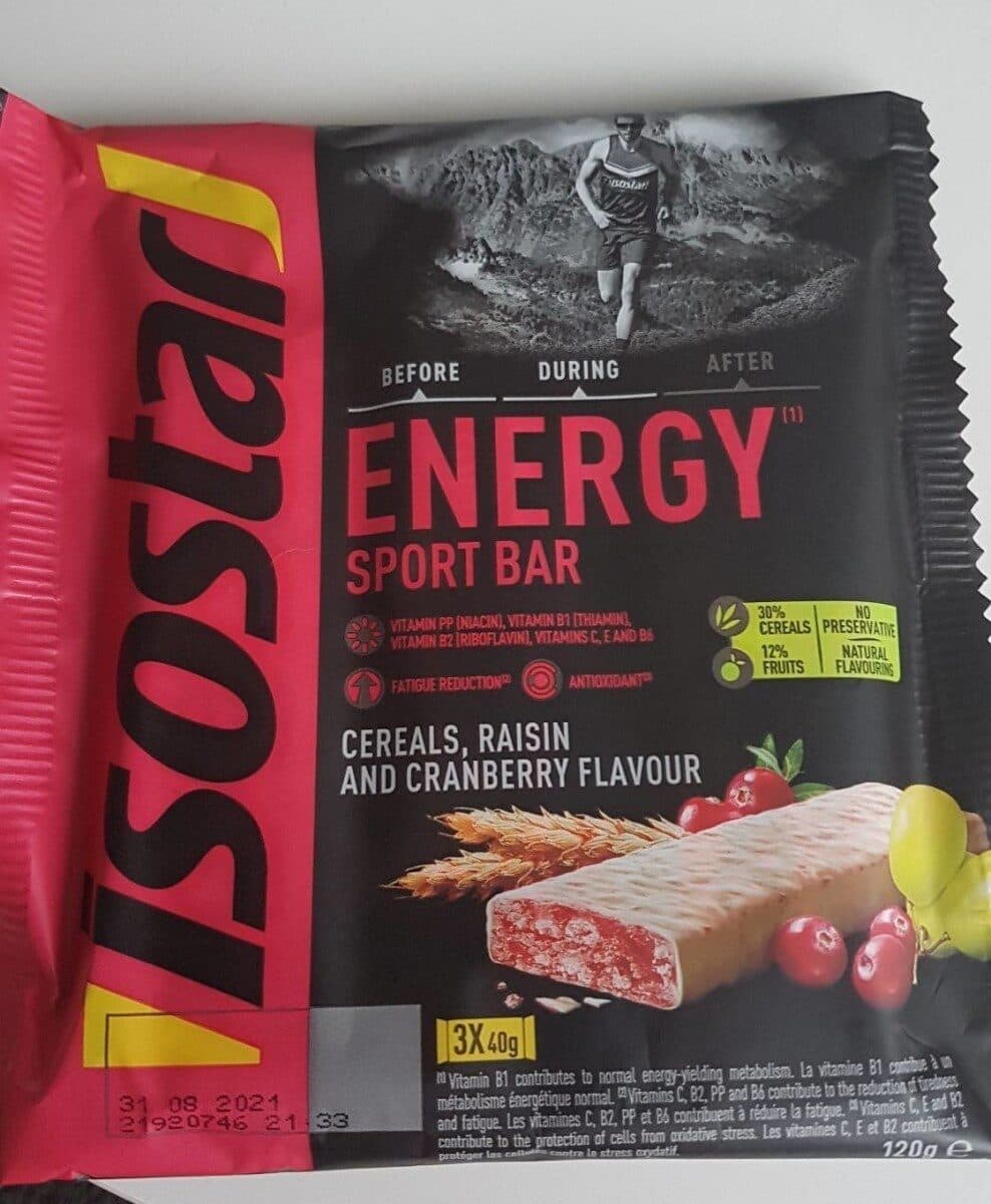 isostar Barras High Energy Antioxidante Cranberry Isostar (pack 3) packshot