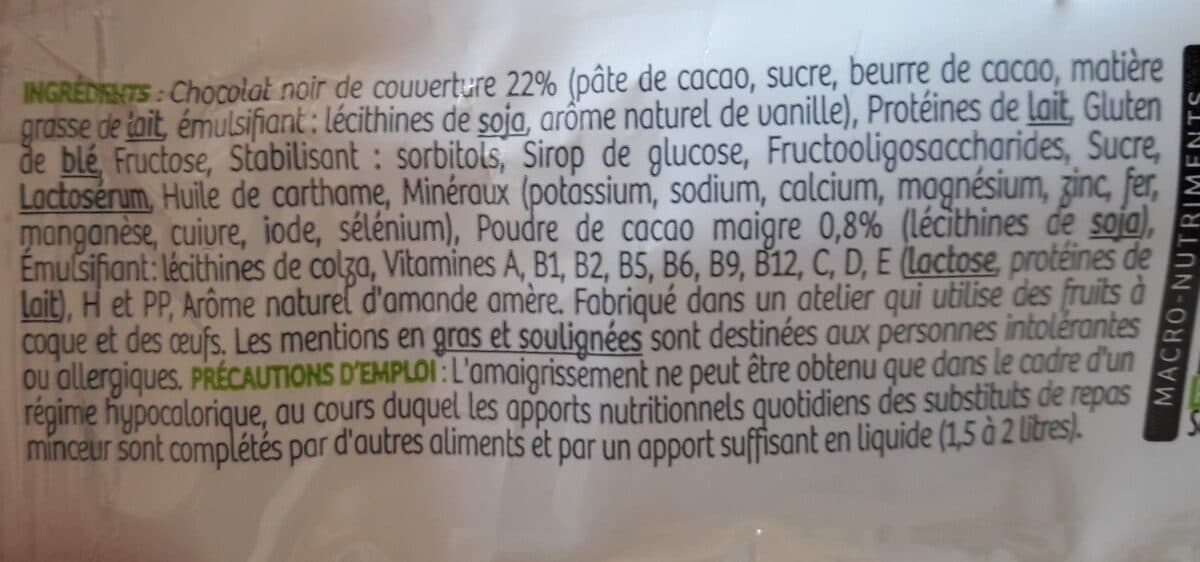 Milical Barre Minceur Saveur Chocolat packshot