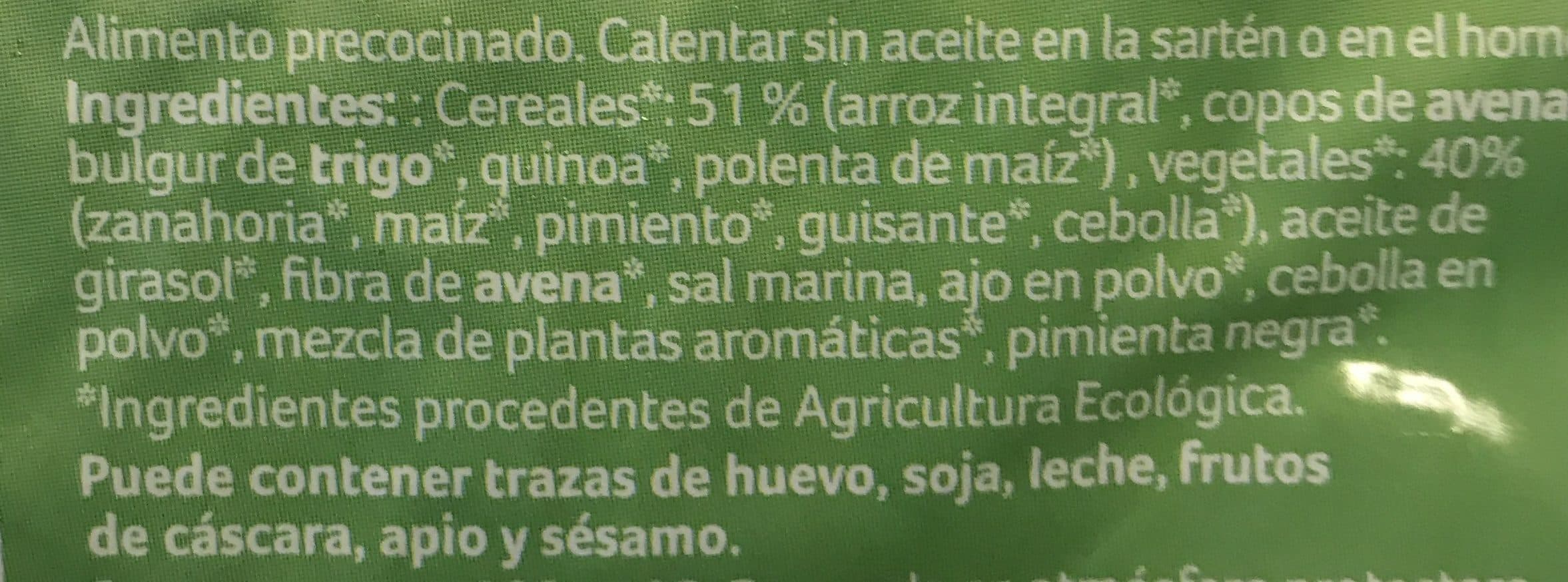 Céréal bio Hamburguesa de cereales jardinera packshot