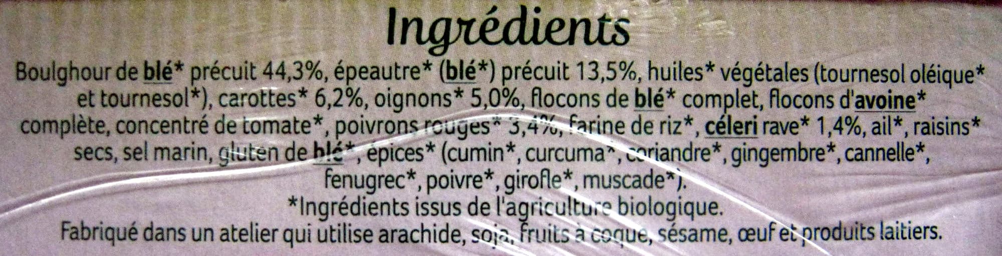Céréal Bio Galettes Epeautre & Boulghour aux petits légumes packshot