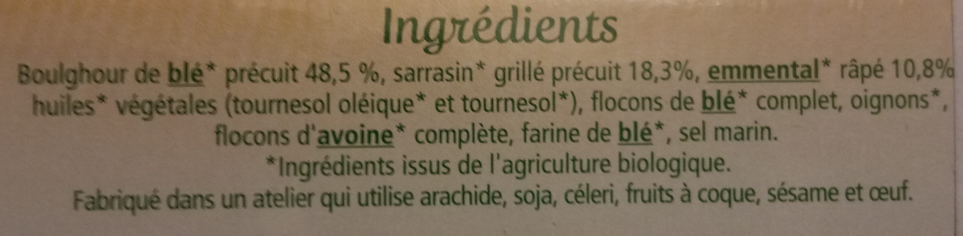 Céréal BIO Galettes Sarrasin & Boulghour a l'Emmental packshot