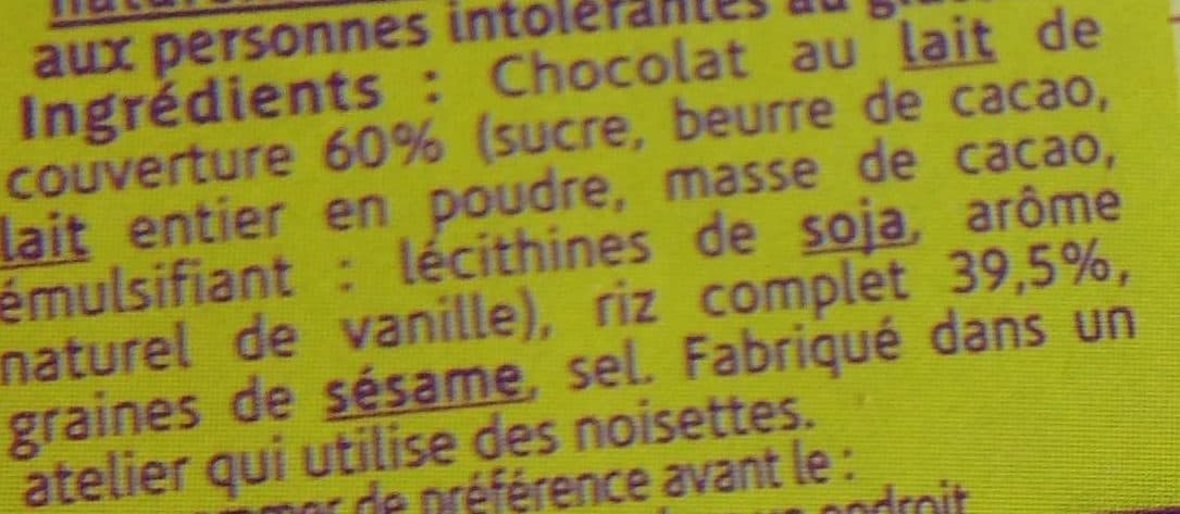 Gerblé Galette de Riz Complet Chocolat Lait packshot