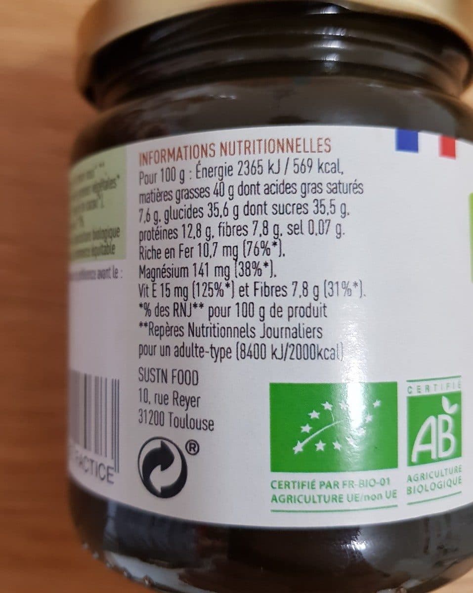Open Food Facts Noisettes cacao et spiruline packshot