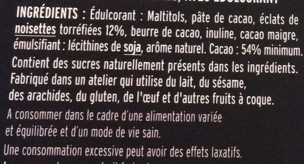 Gerblé Noir Éclats de Noisettes packshot