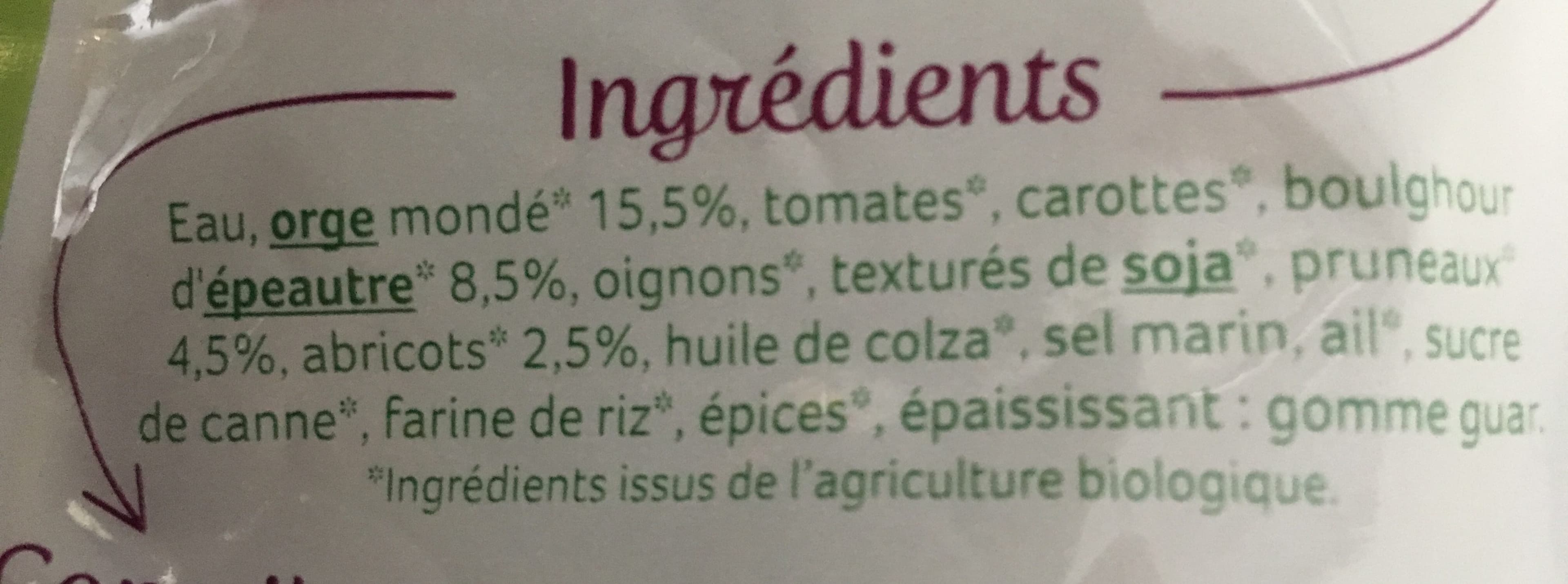 Céréal Bio Orge & Pruneaux à la Marocaine packshot