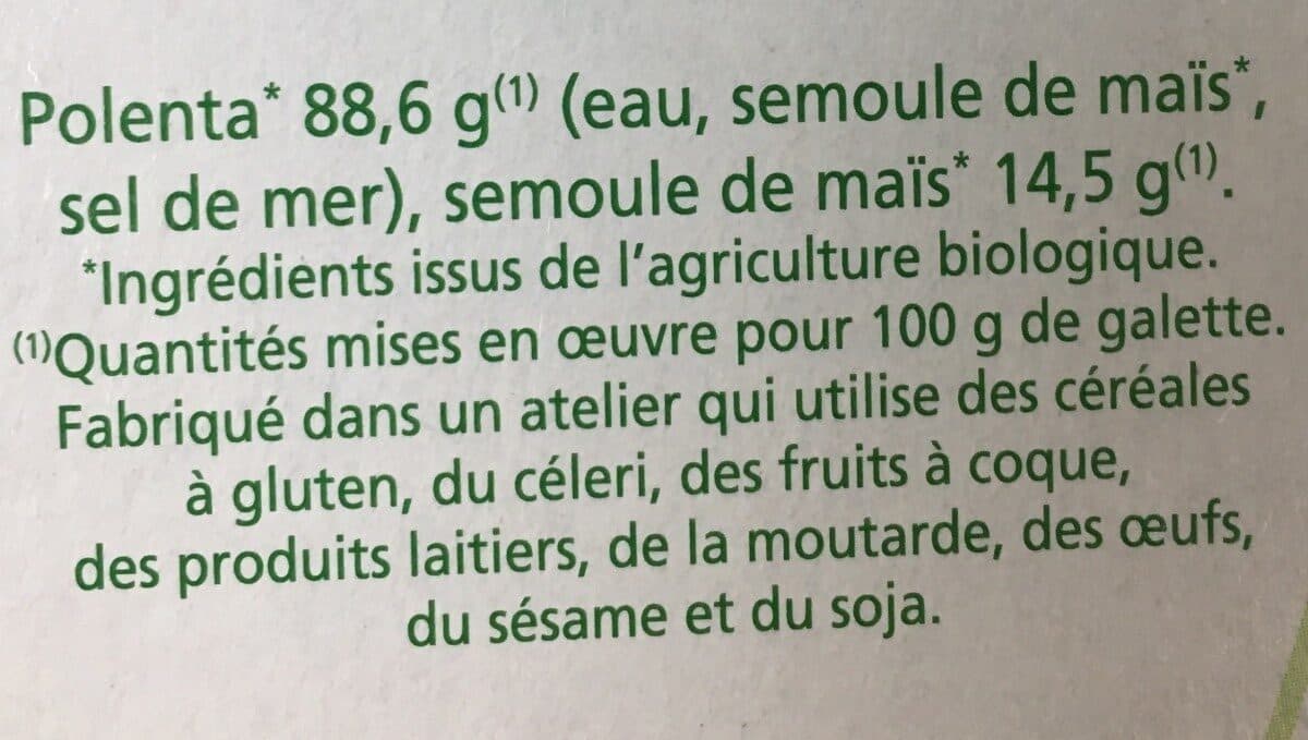 Céréal Bio galette de polenta packshot
