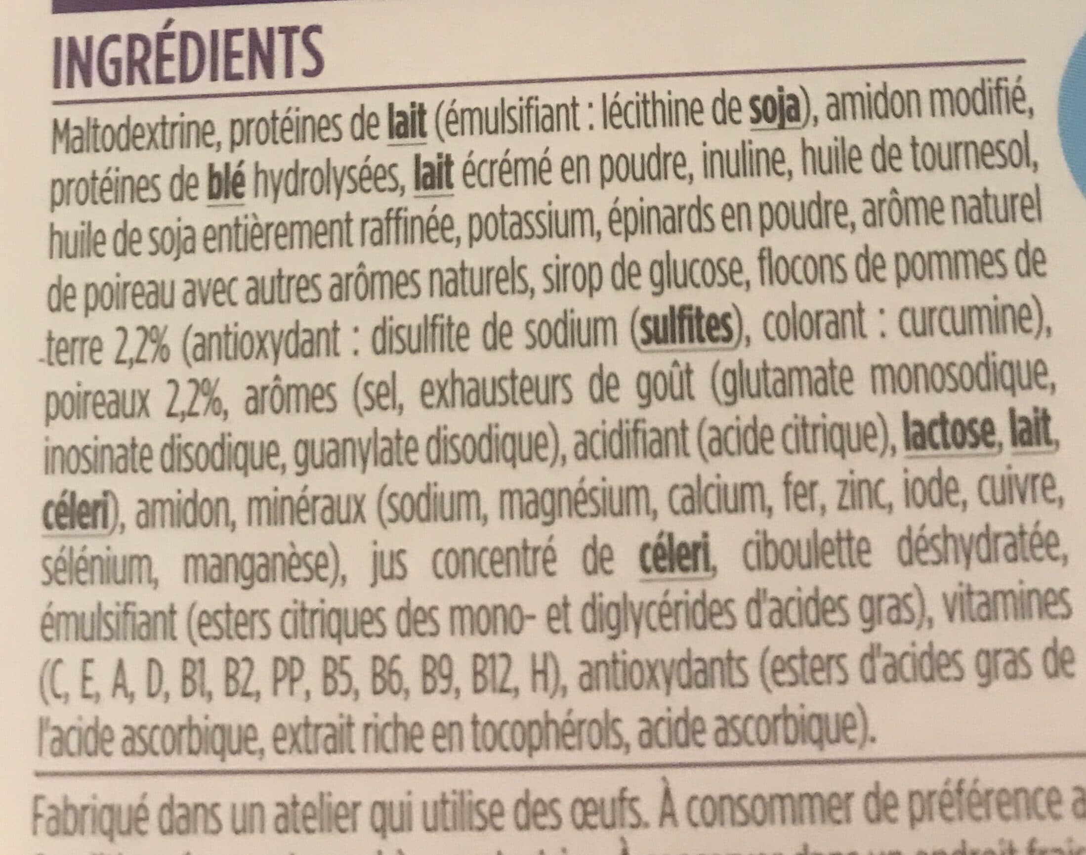 Milical Milical LCD Velouté Poireaux Pommes De Terre 4 Sachets Repas packshot