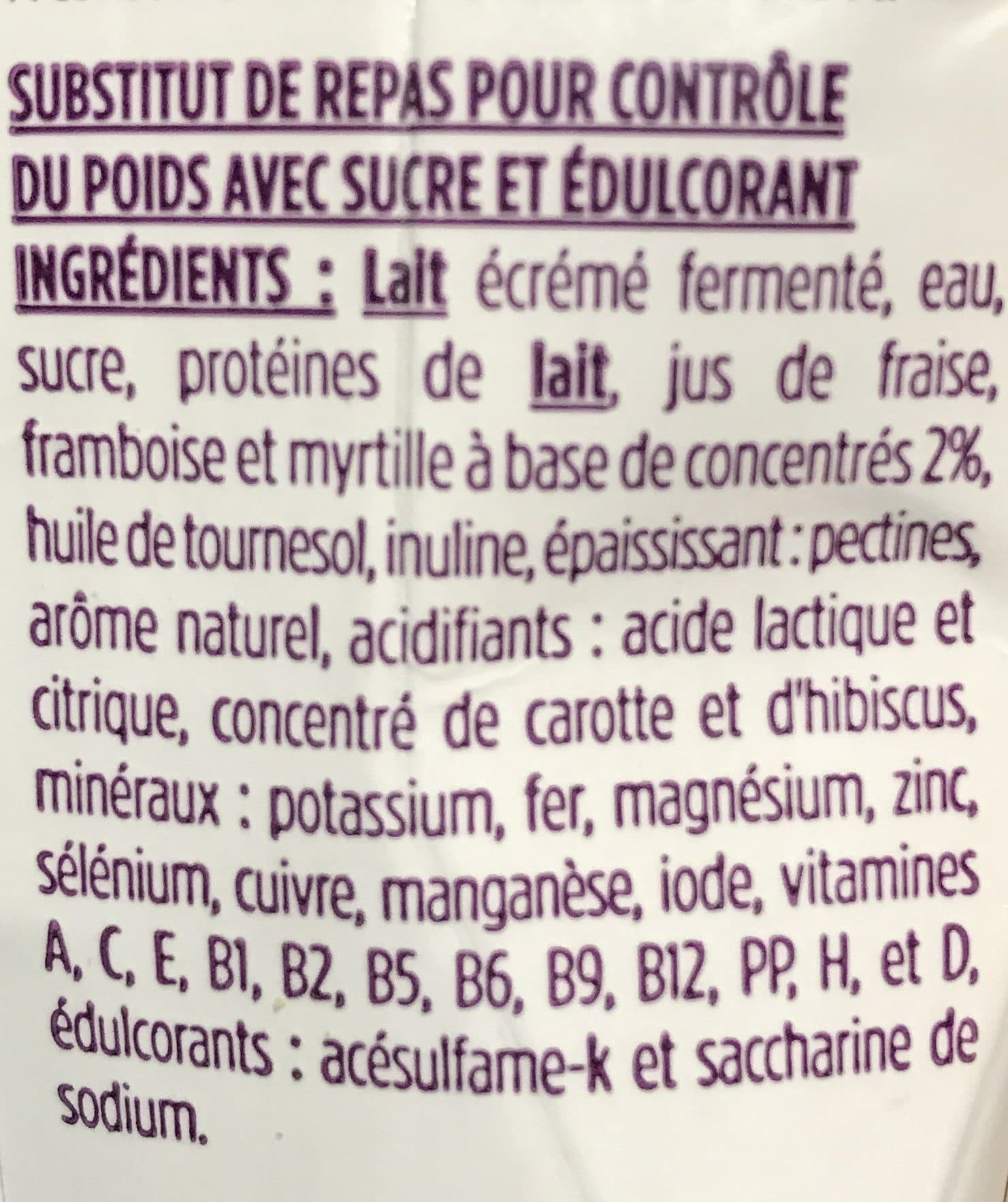 Gerlinéa Repas à boire minceur saveur fruits rouges GERLINEA packshot