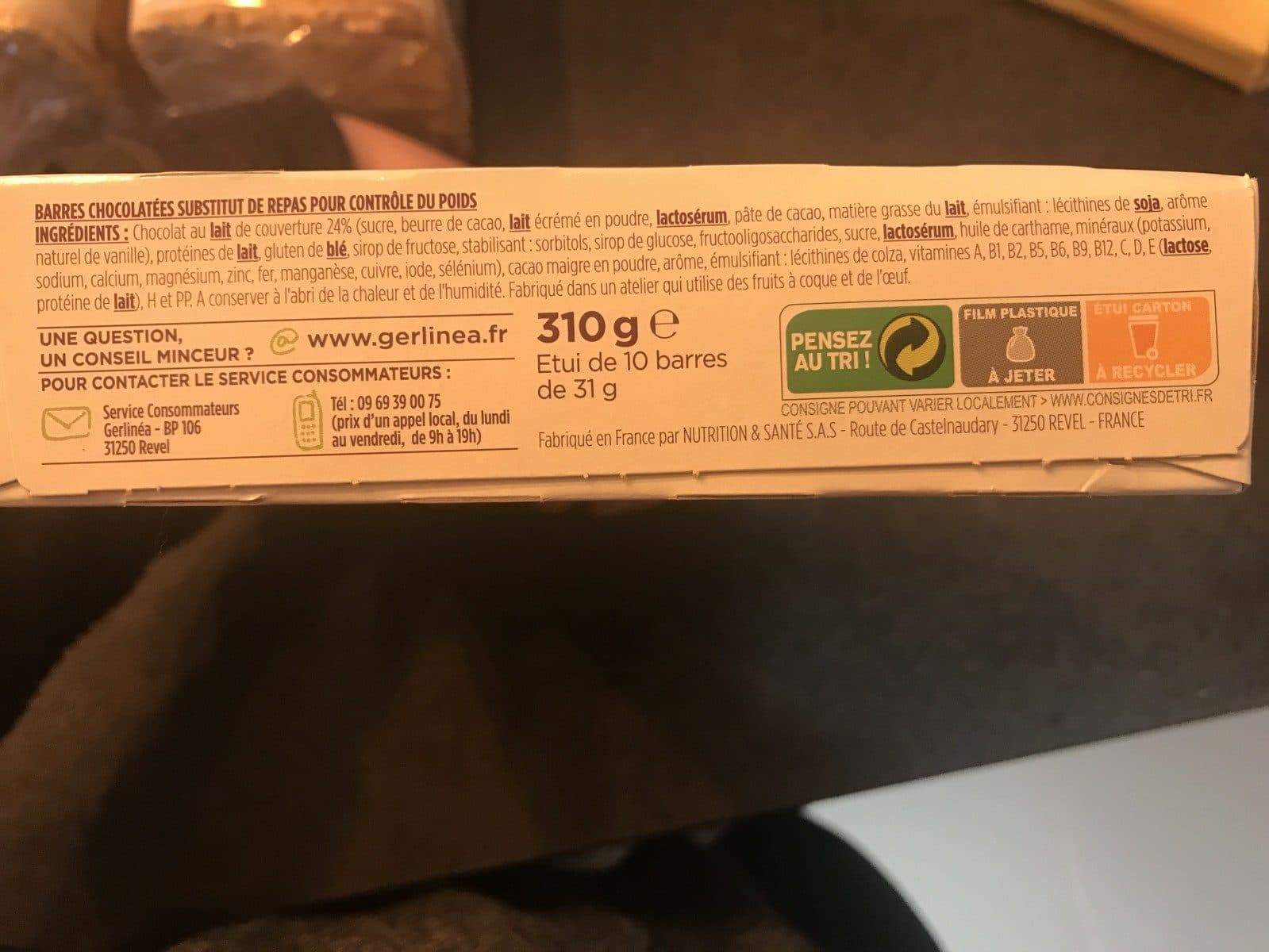 Gerlinéa Barres repas Gerlinea Caramel x10 packshot