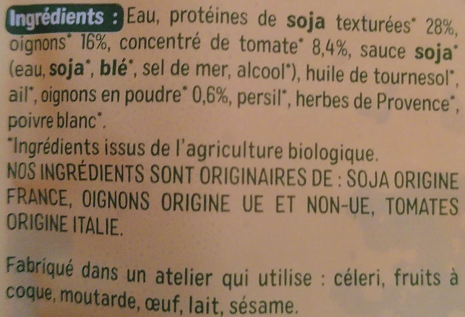 Céréal BIO Haché végétal Façon Bolognaise au soja packshot