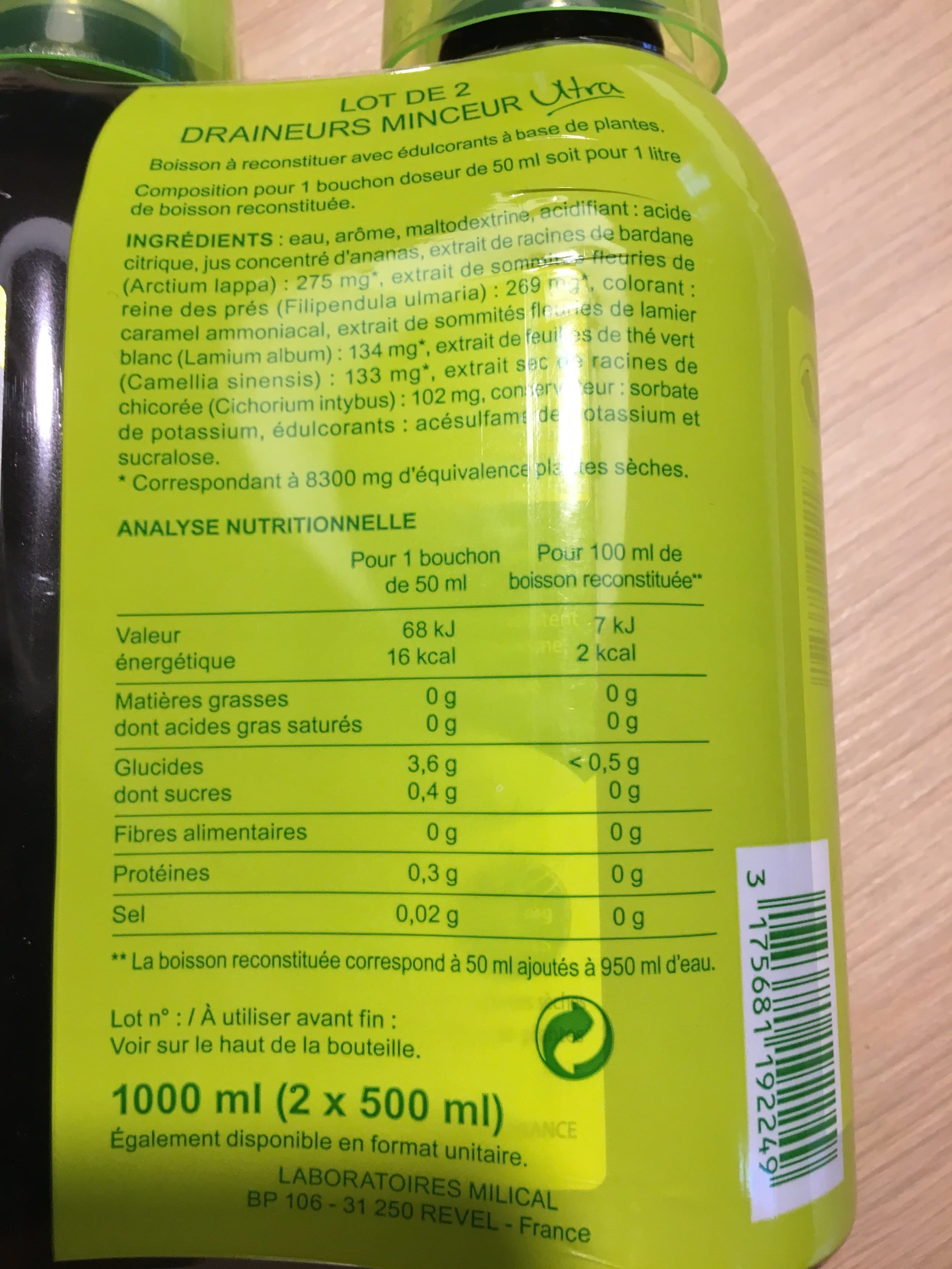 Milical Drainage minceur packshot