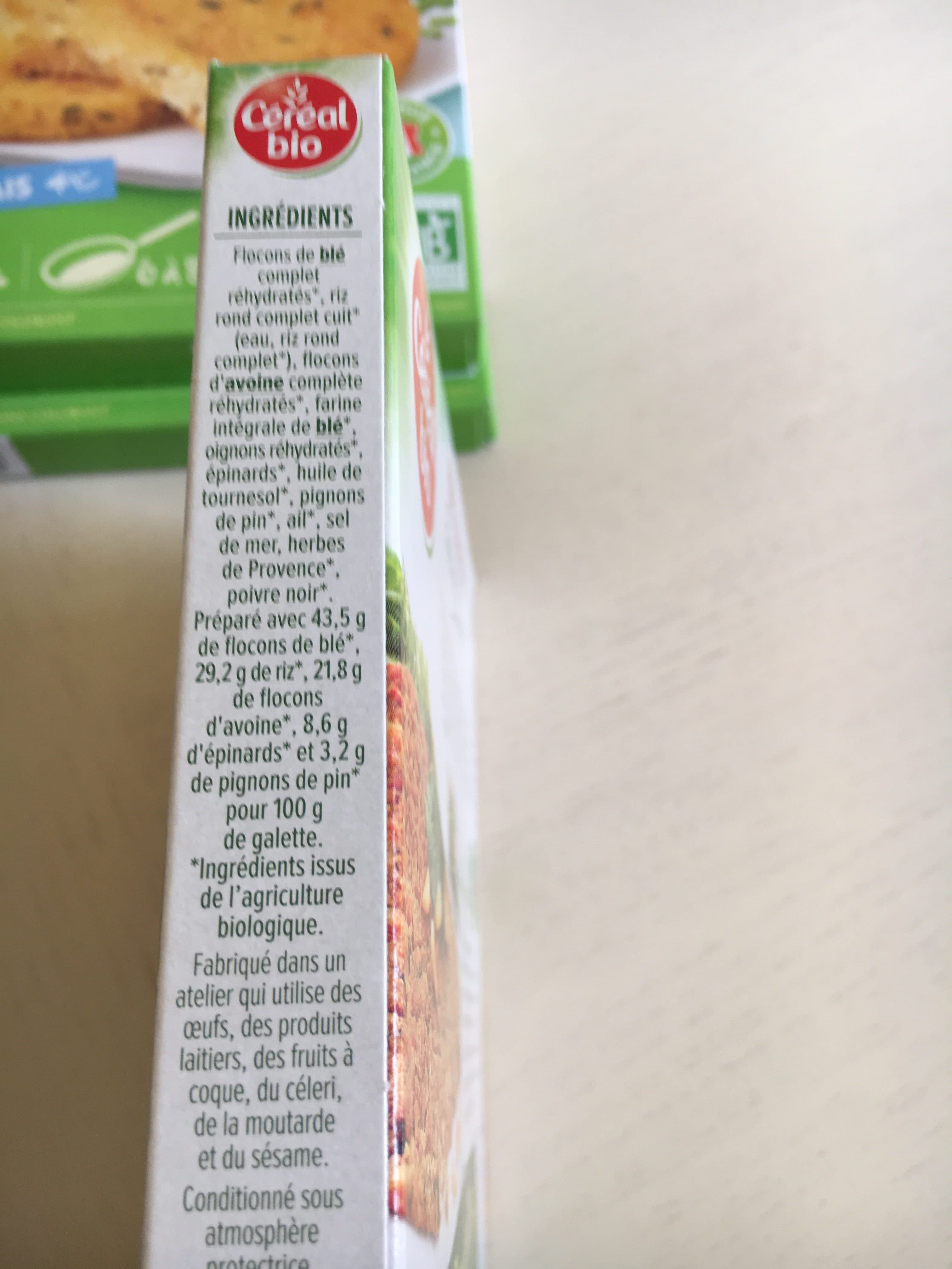 Cereal bio Galettes Polenta Ricotta et Fines Herbes packshot