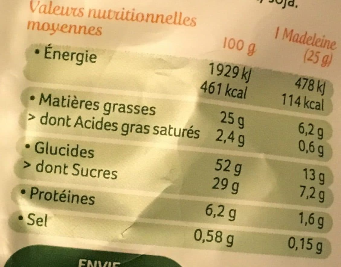 Céréal bio Madeleine à l'épeautre packshot