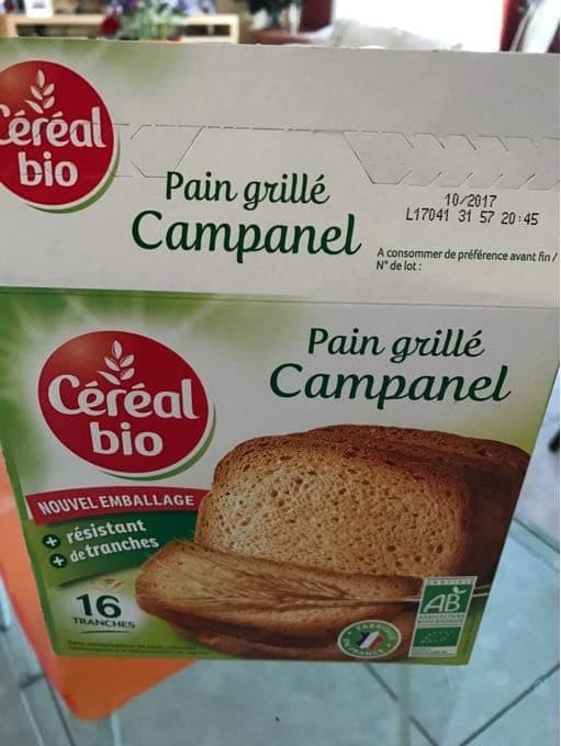 Cereal Bio Pain grillé Campanel packshot