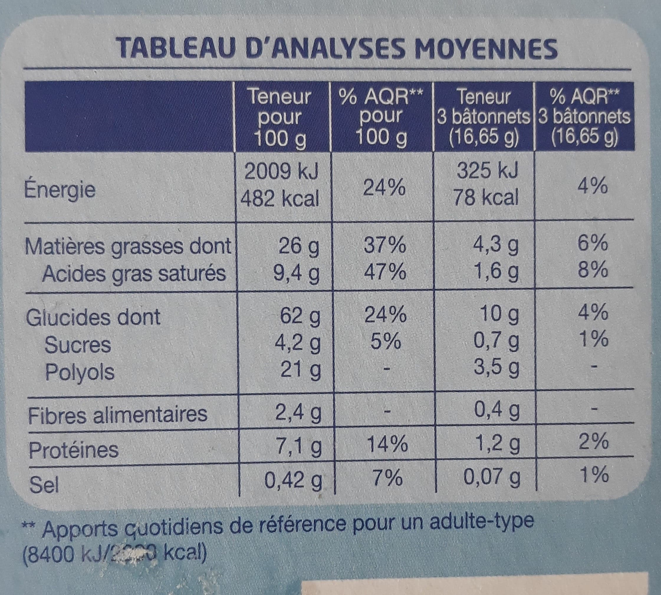 Gerblé Batônnets au chocolat packshot