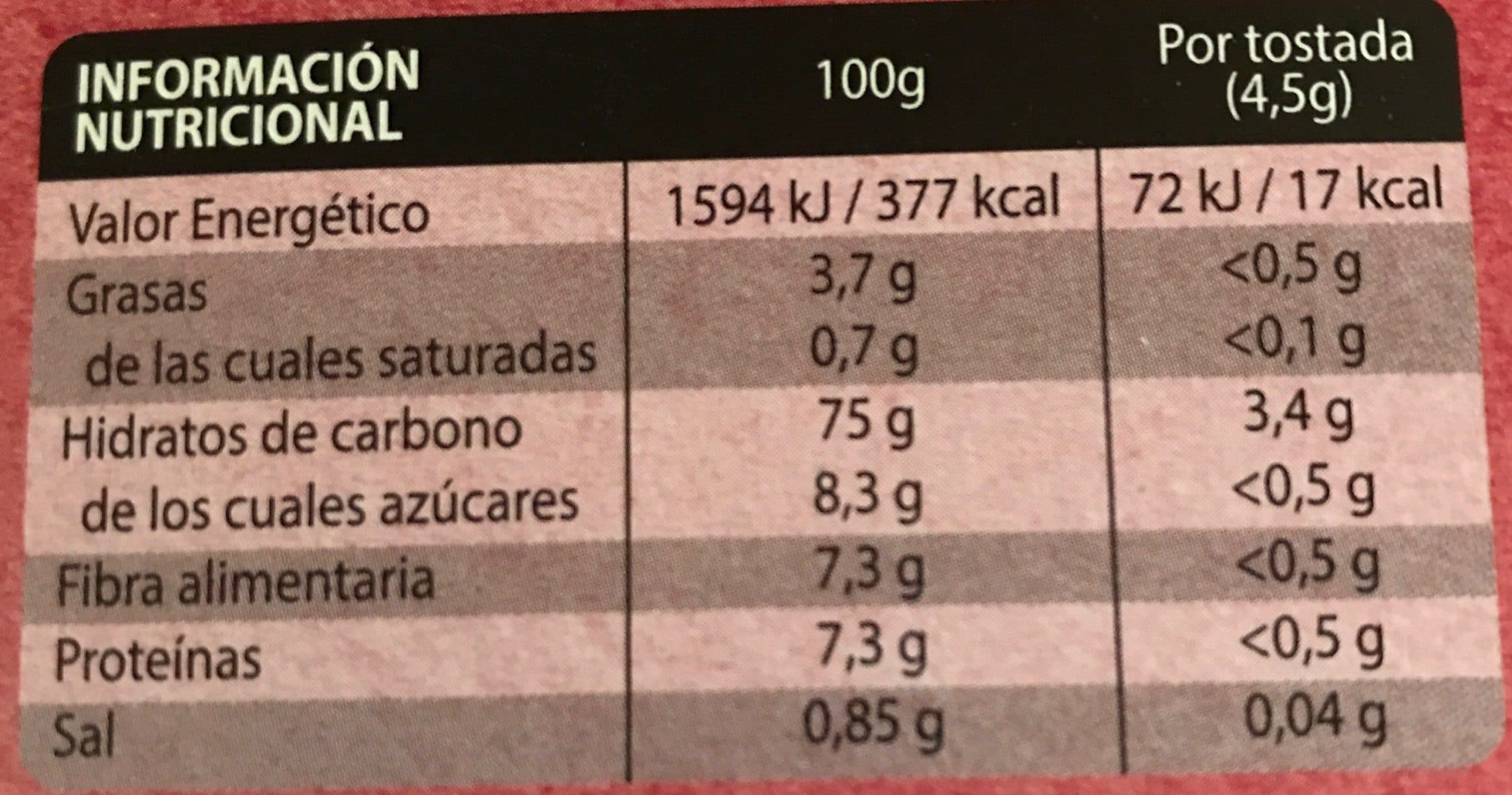 Gerblé Tostadas crujientes de cereales y semillas packshot