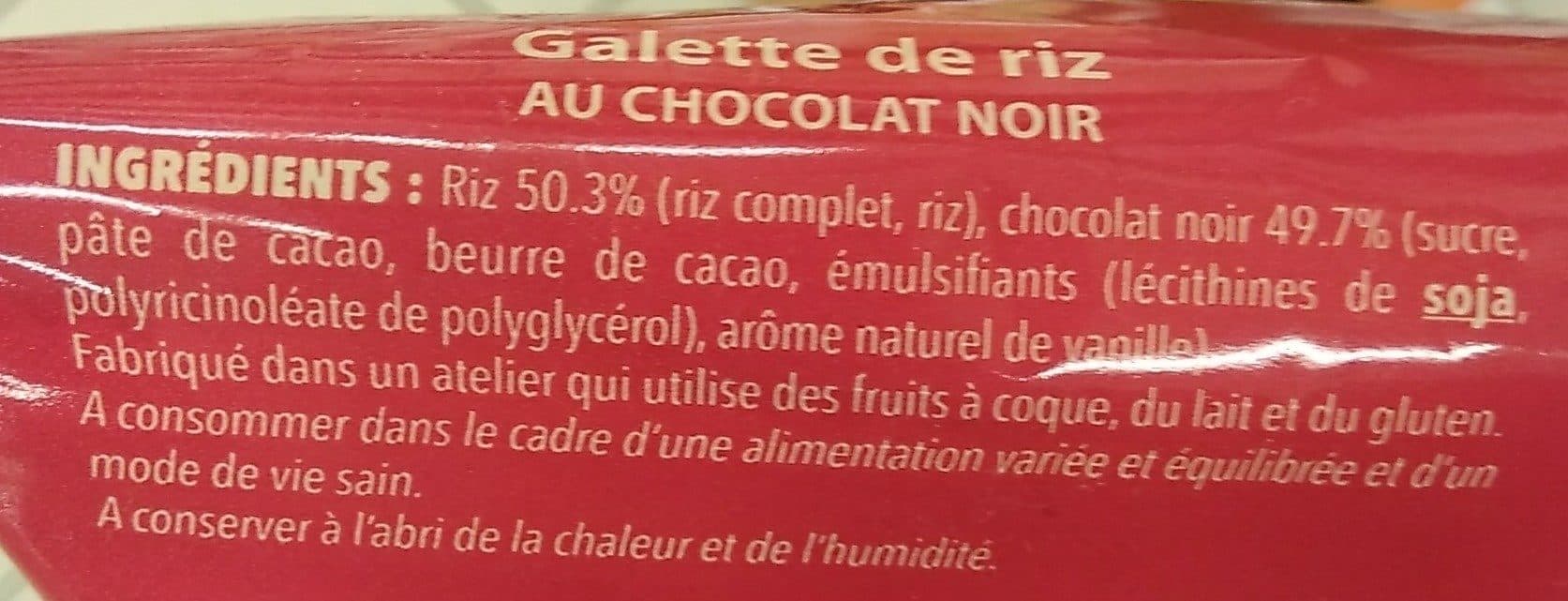 Gerblé Galette Riz Chocolat Noir packshot