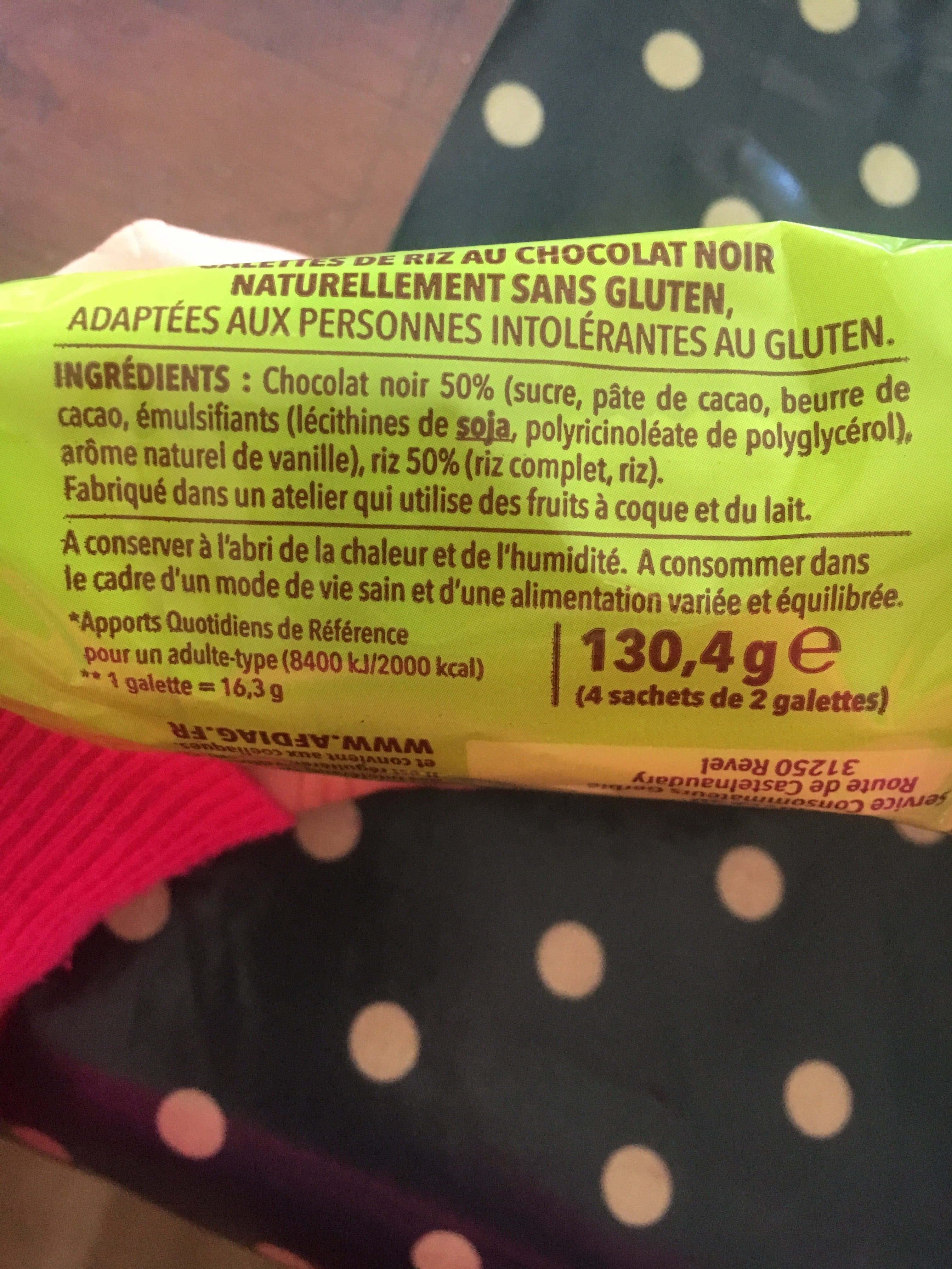 Gerblé Galette de riz chocolat noir packshot