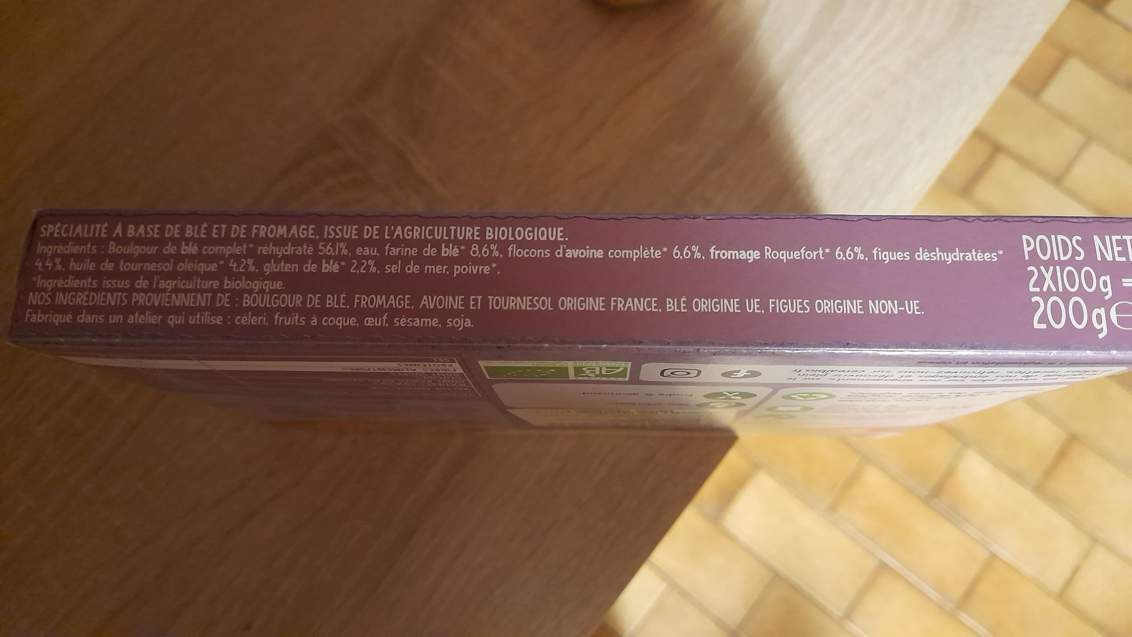 Céréal Bio Les Galettes Boulgour - Roquefort & Figues packshot