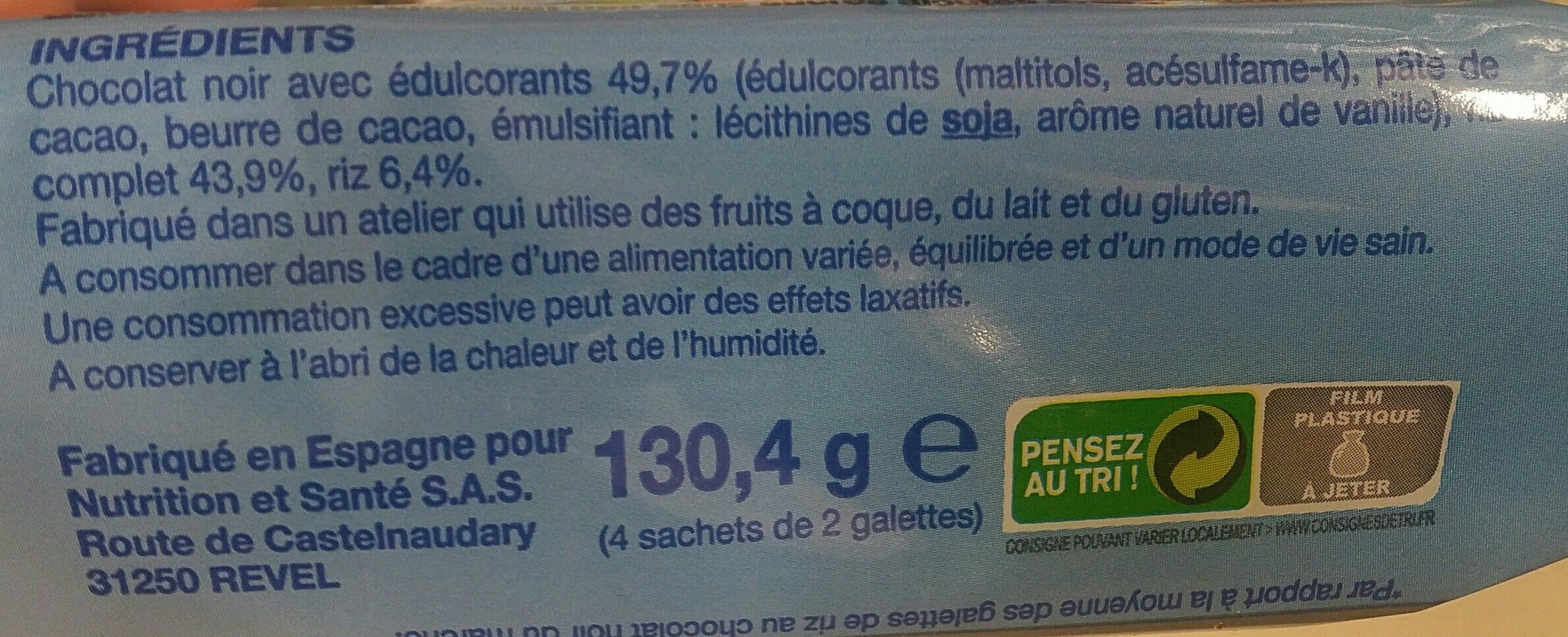 Gerblé Galette riz chocolat noir packshot