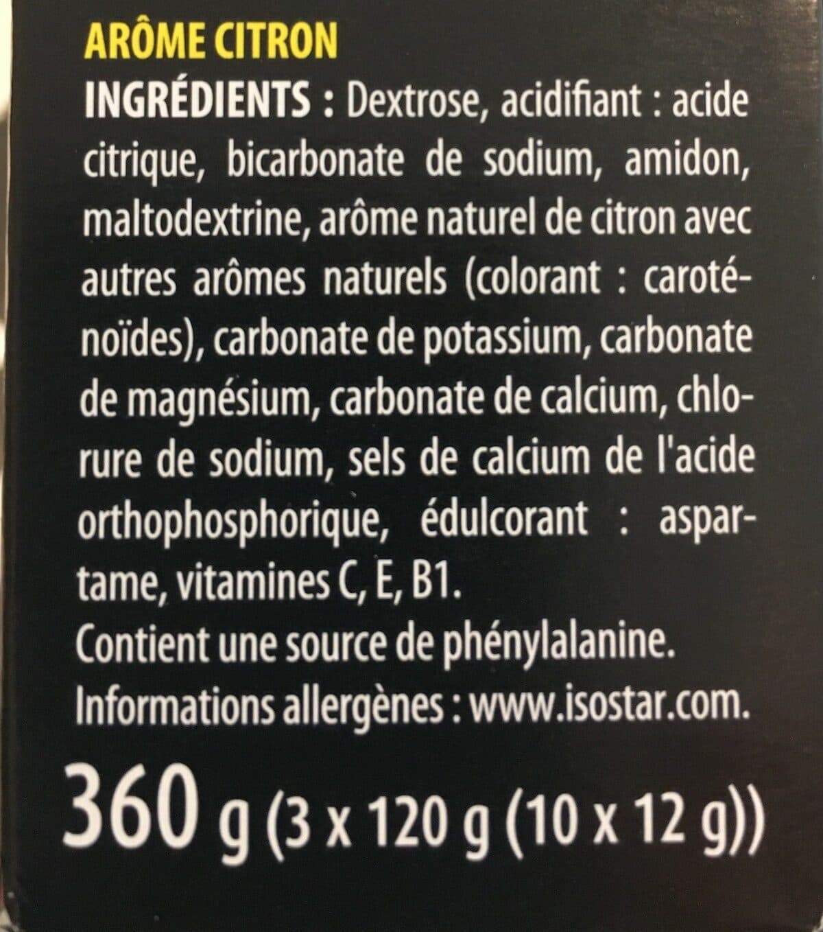 Open Food Facts Isostar powertabs packshot
