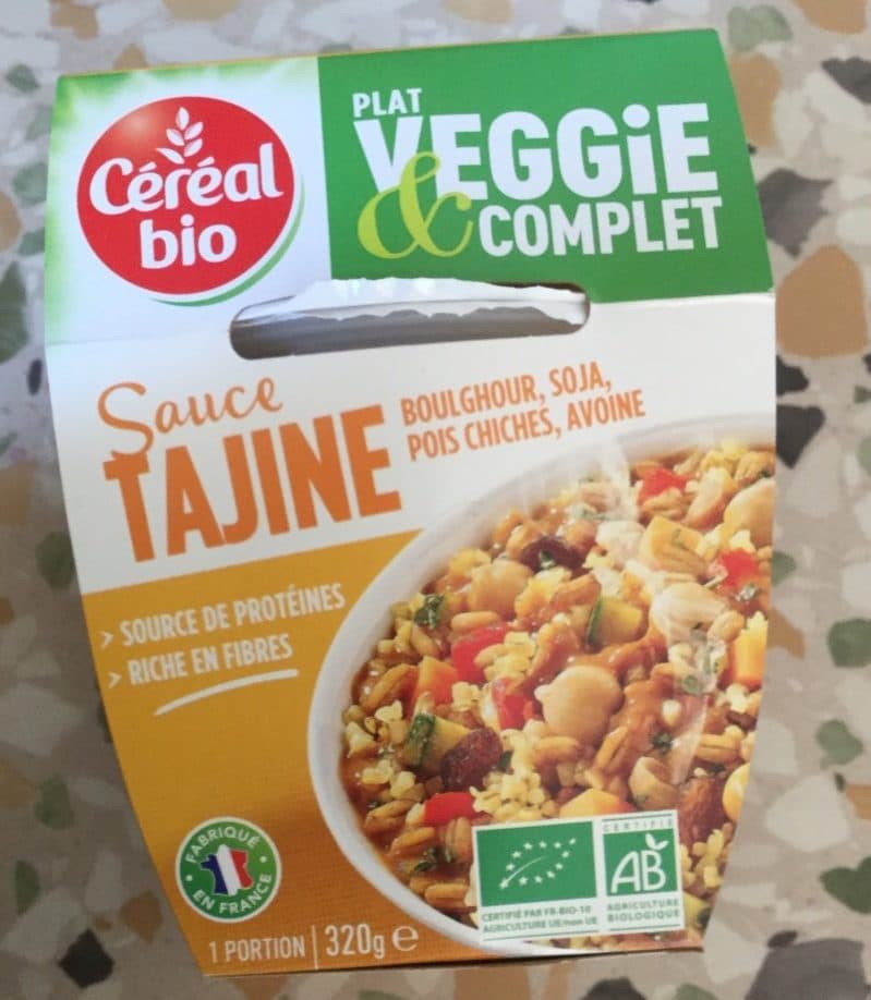 Céréal Bio Plat Veggie & Complet sauce Tajine Boulghour, Soja, Pois chiches, Avoine packshot