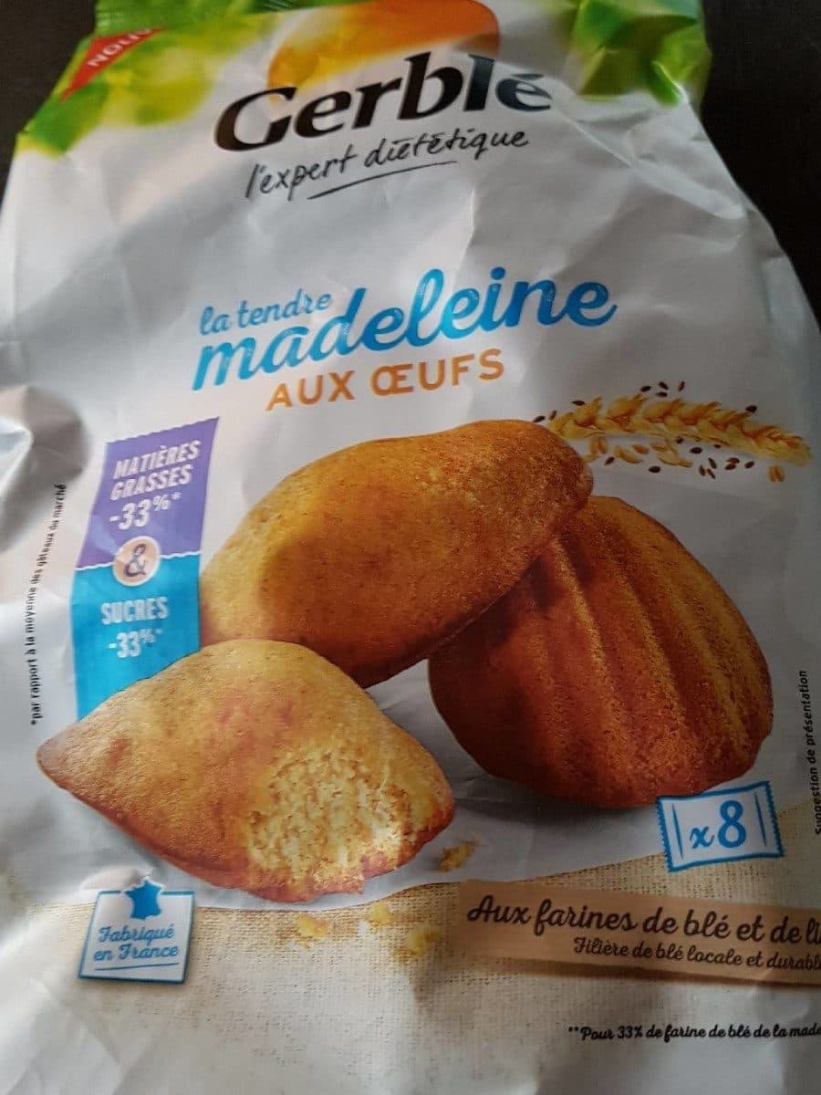 Gerblé La tendre Madeleine aux oeufs packshot