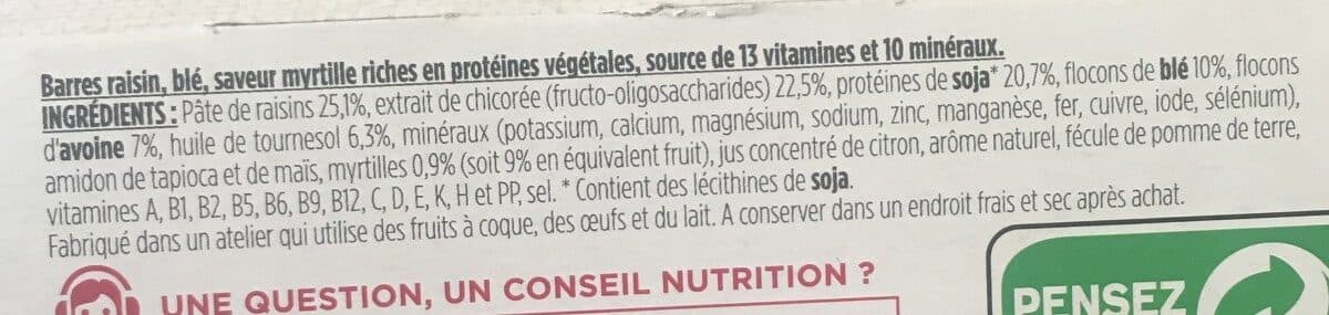gerlinea Douceur de céréales raisin myrtille blé packshot