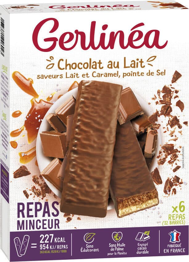 Gerlinéa Barre Chocolat Caramel pointe de sel packshot