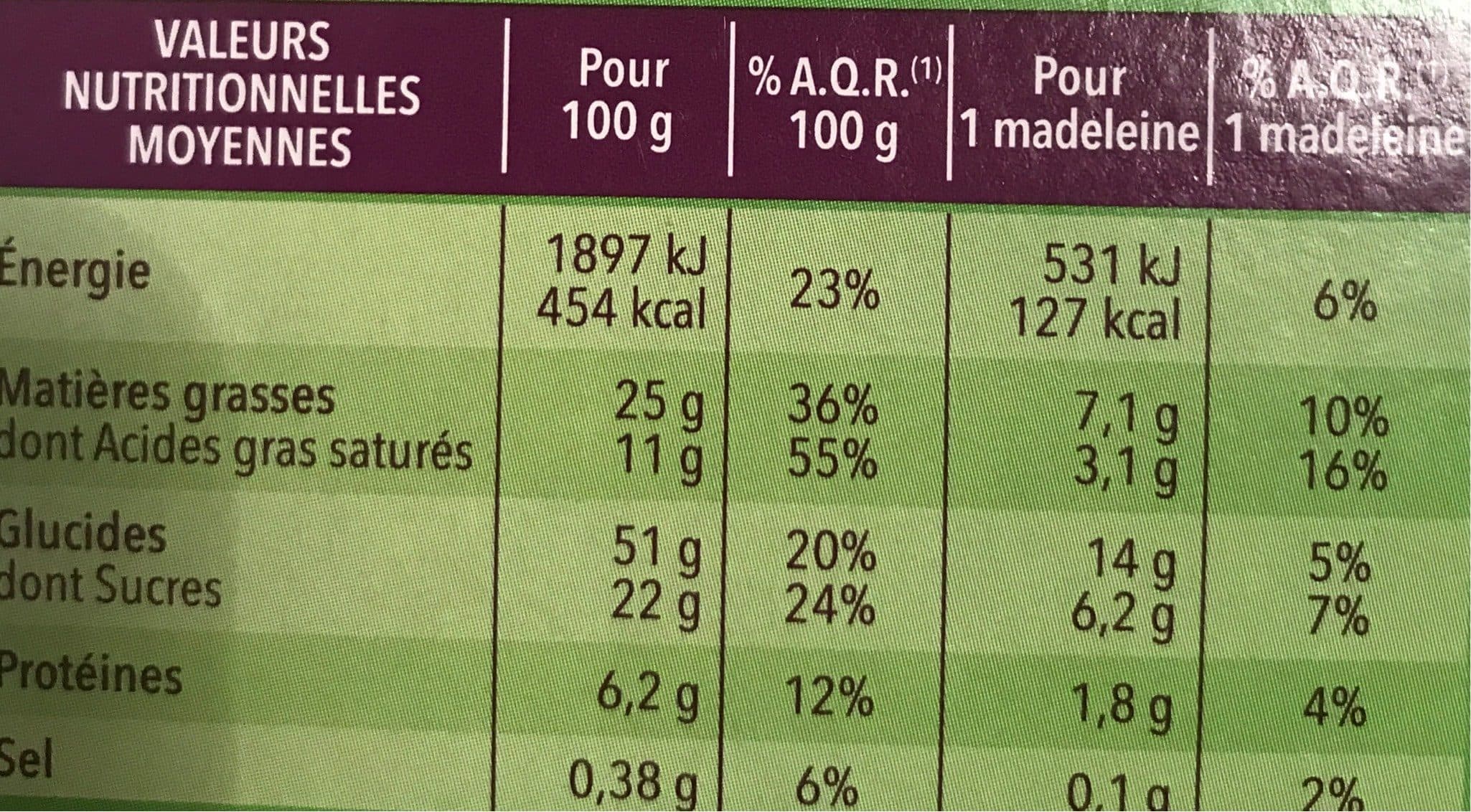 Gerblé Madeleine saveur citron packshot