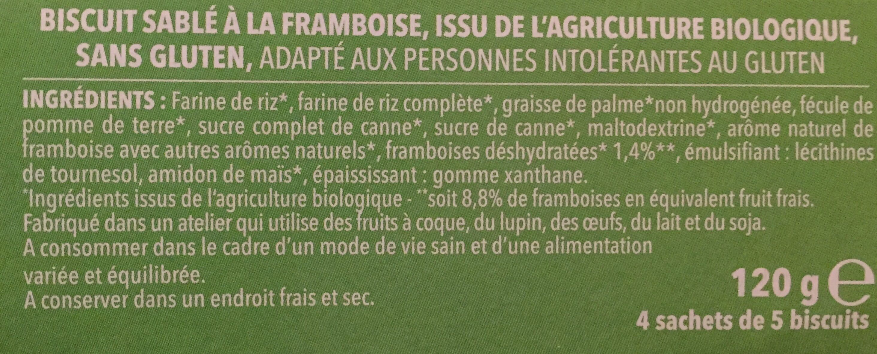 Gerblé Petit sablé framboise sans gluten packshot