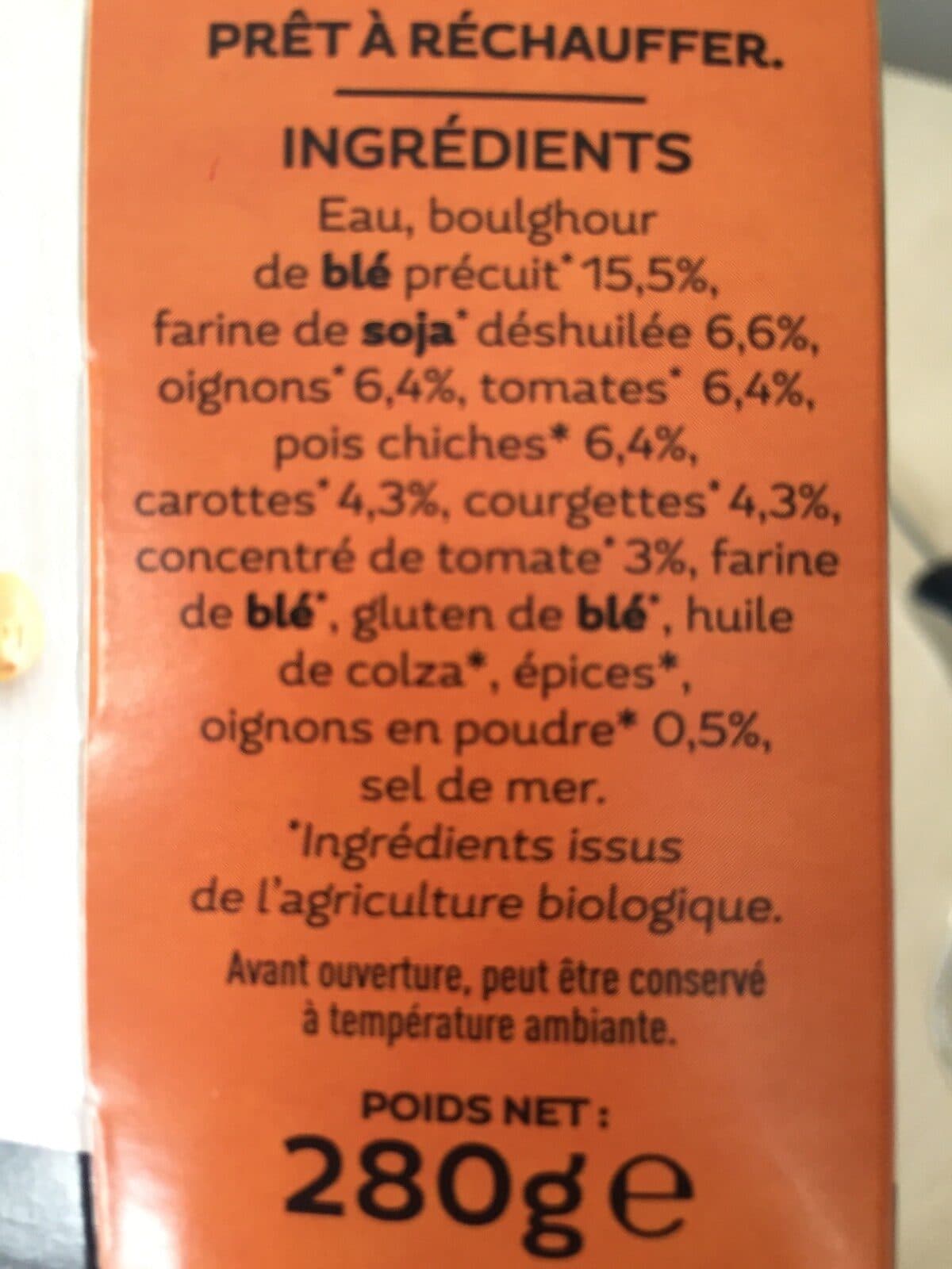 Céréal bio Les Cuisinés Veggie - Couscous aux émincés soja & blé packshot