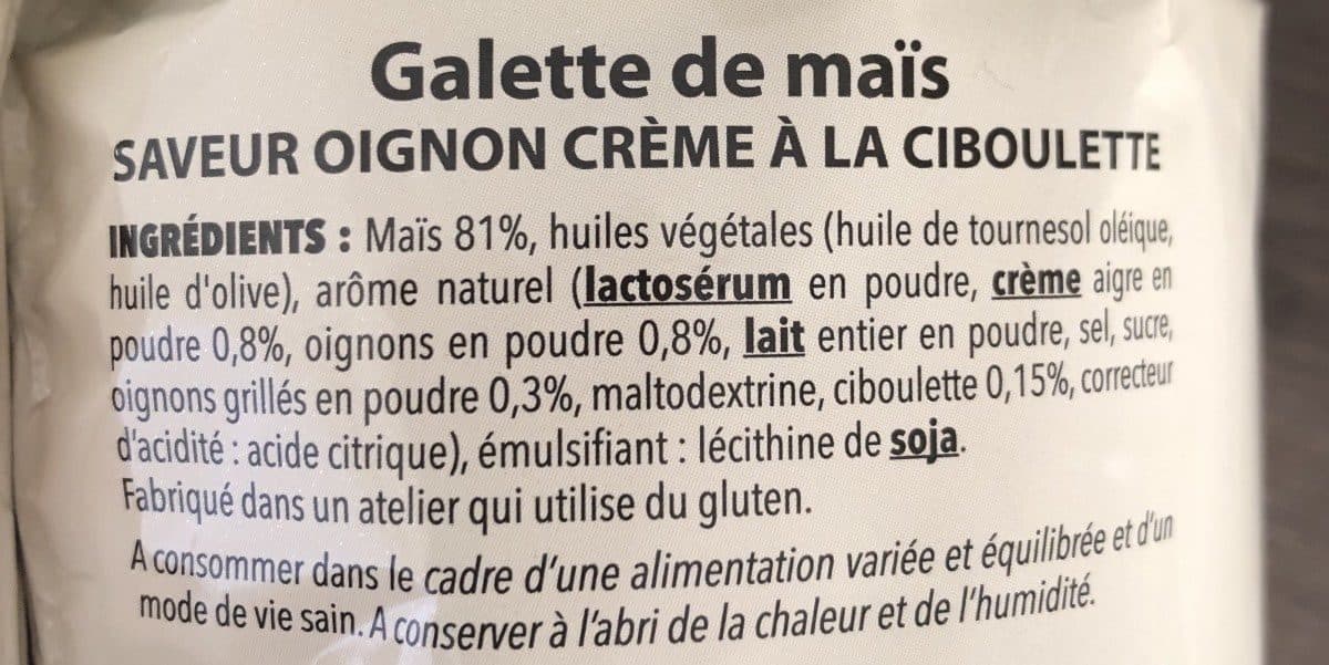 Gerblé Galettes mais oignon crème ciboulette packshot