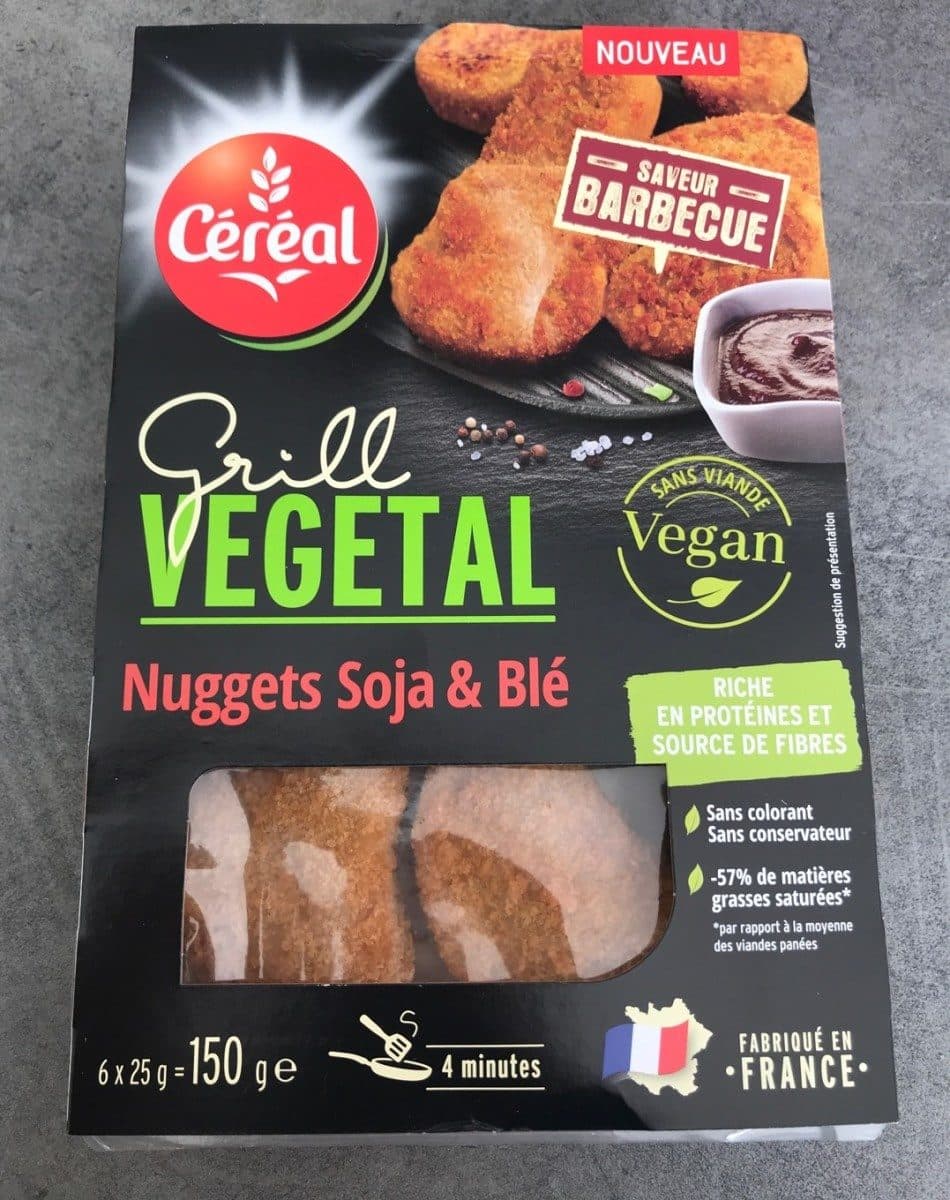 Céréal Grill vegetal nuggets soja et blé packshot