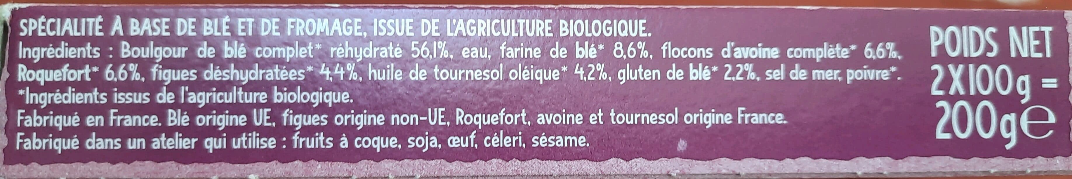 Céréal Bio Galettes boulgour de blé, roquefort, figues packshot