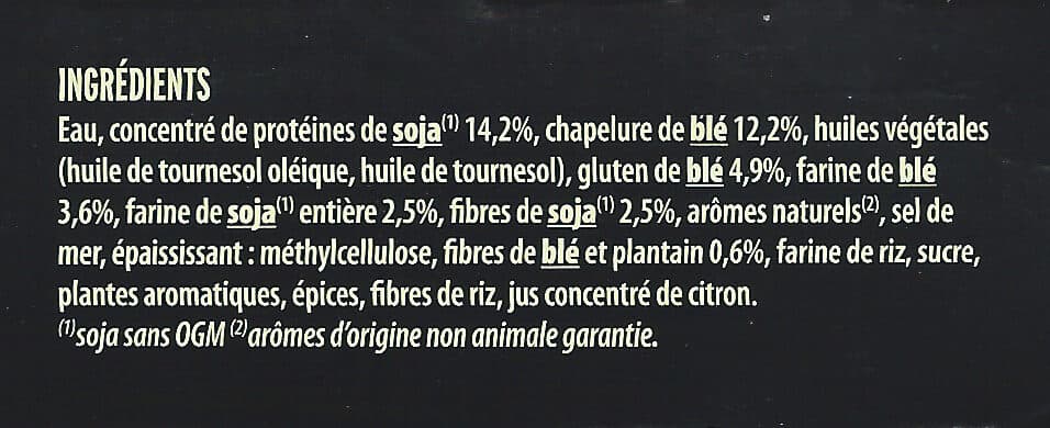 Céréal Escalopes Soja & Blé Citron & herbes de Provence packshot