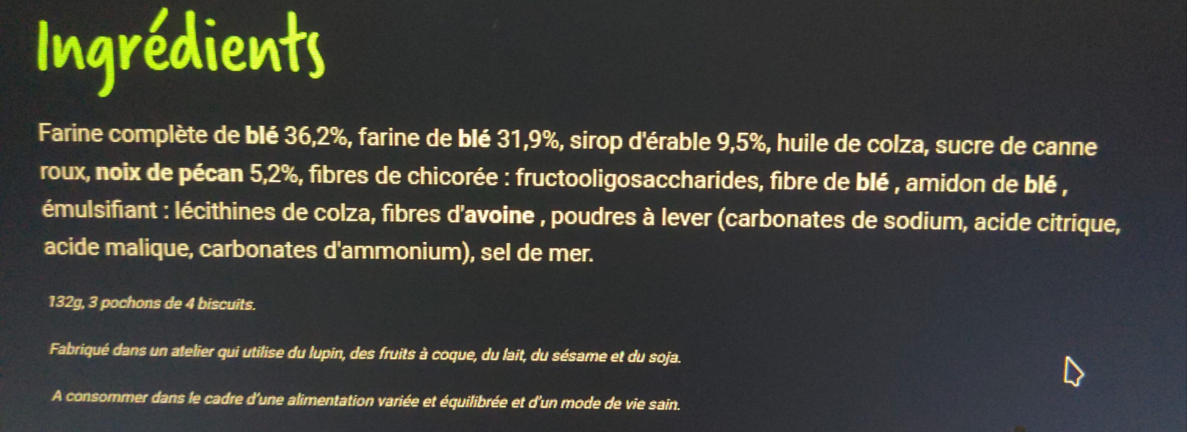 Gerblé Sablé Noix de Pécan au Sirop d'Érable packshot