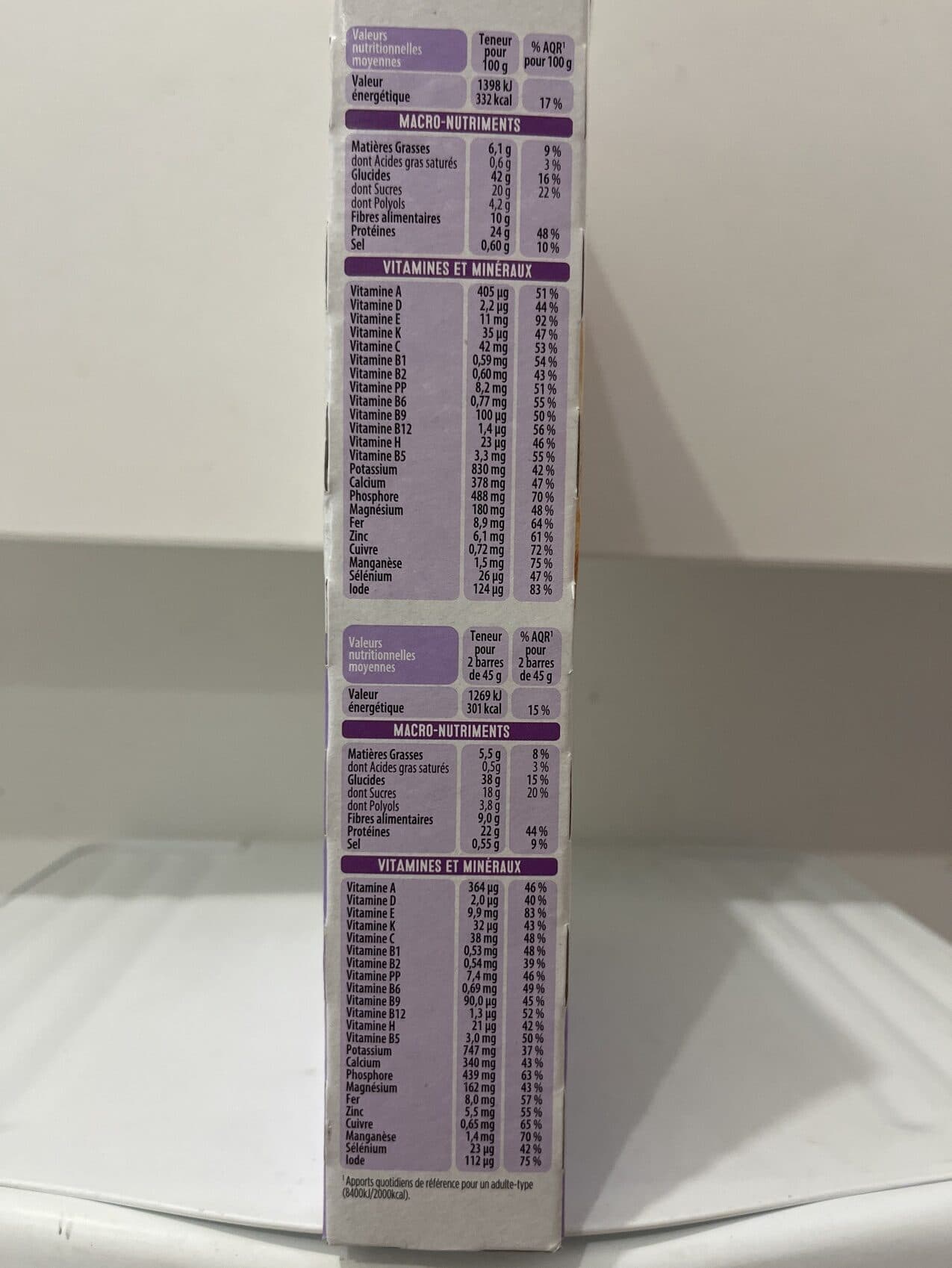 Gerlinéa Repas Équilibré barre saveur Pomme Framboise packshot