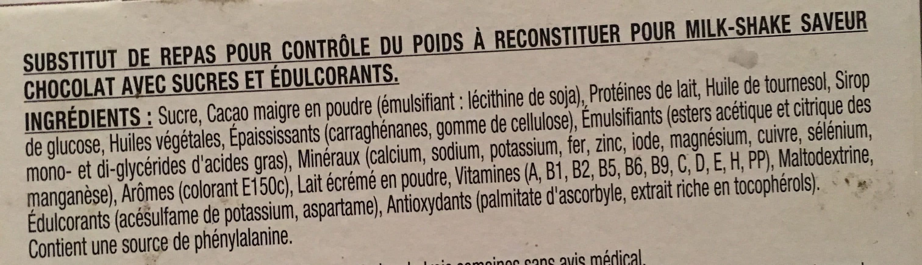 Gerlinéa Milk-shake Chocolat, Riches En Protéines, Repas Minceur, Les 9 Milk-shakes De 30 Grammes, Marque Gerlinéa packshot