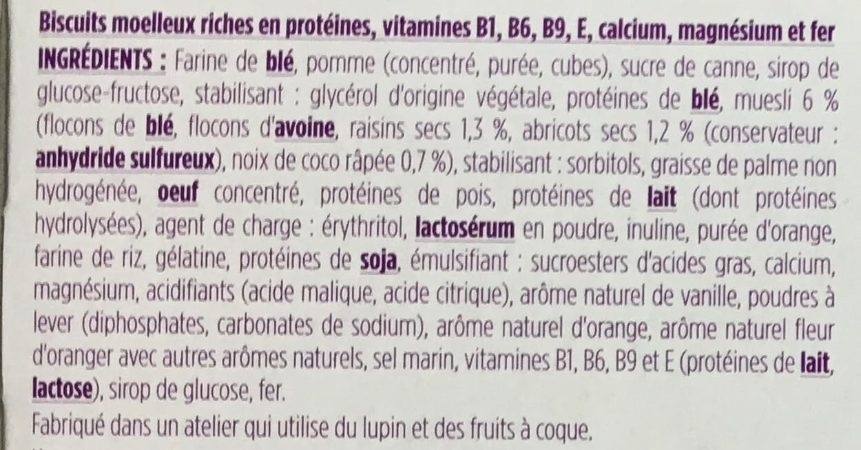 Gerlinéa Biscuits moelleux saveur muesli fleur d'oranger packshot