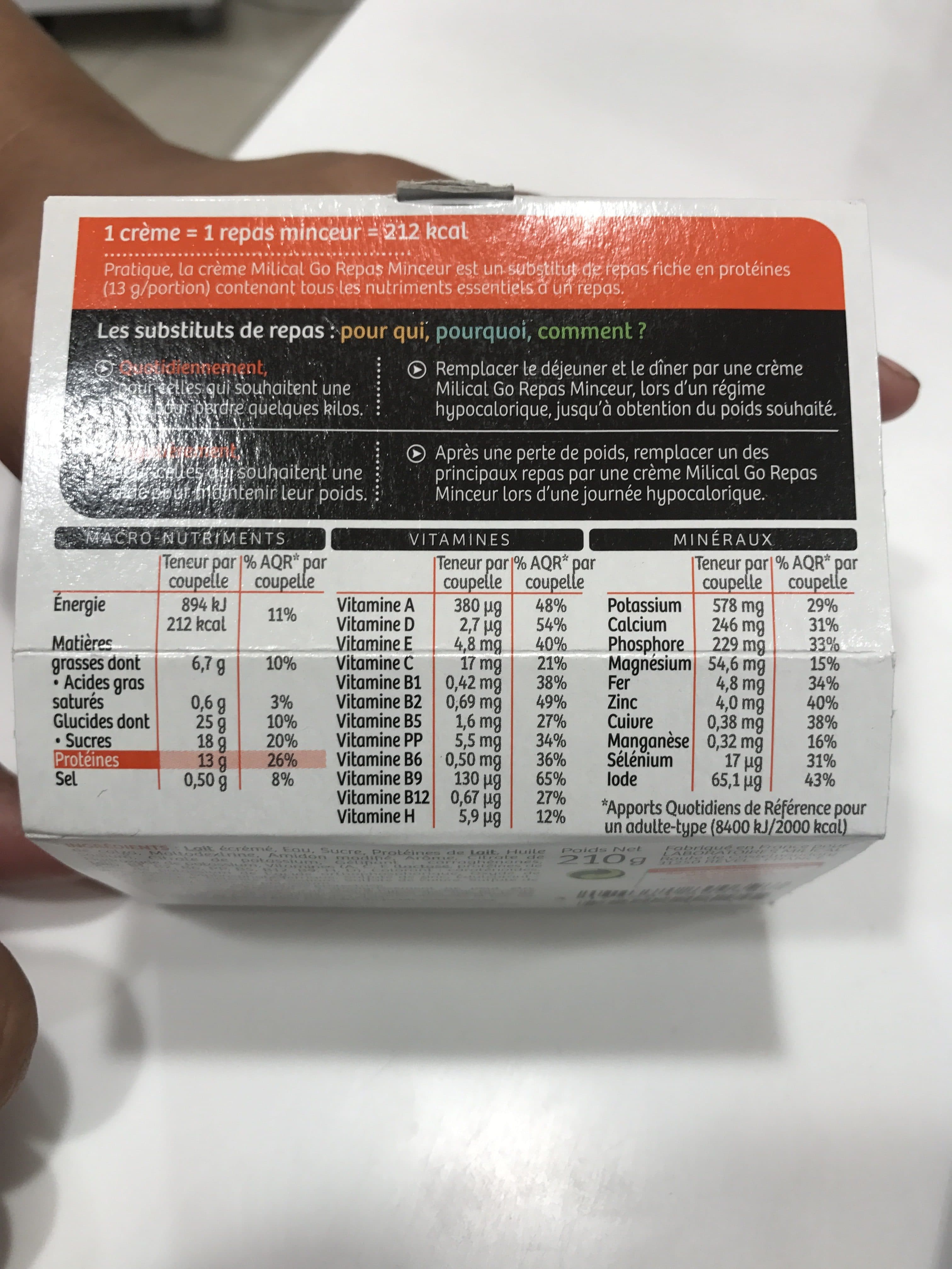Milical Milical Go - Coupelle repas vanille caramel packshot