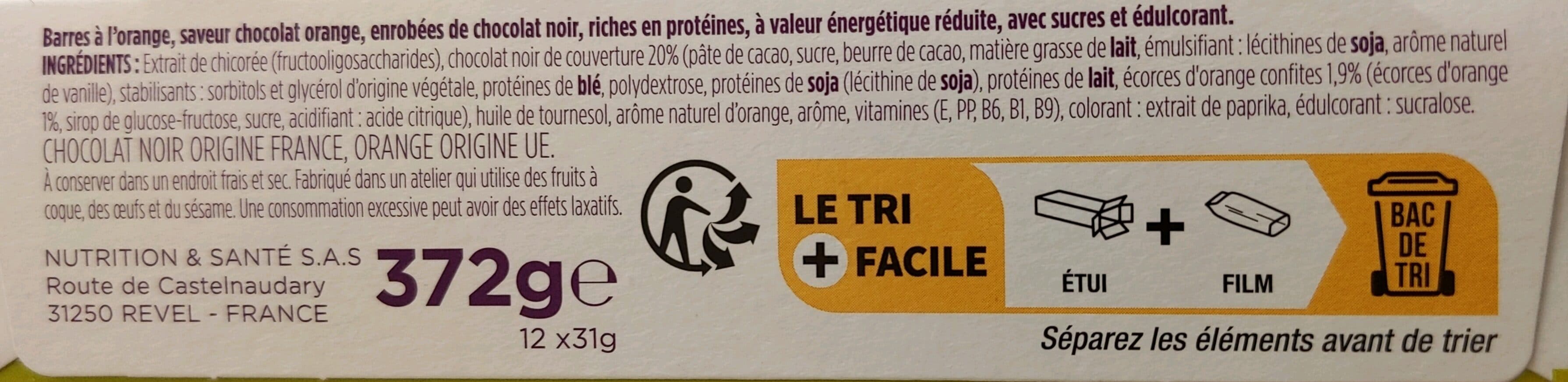 Gerlinéa Barres chocolat orange packshot