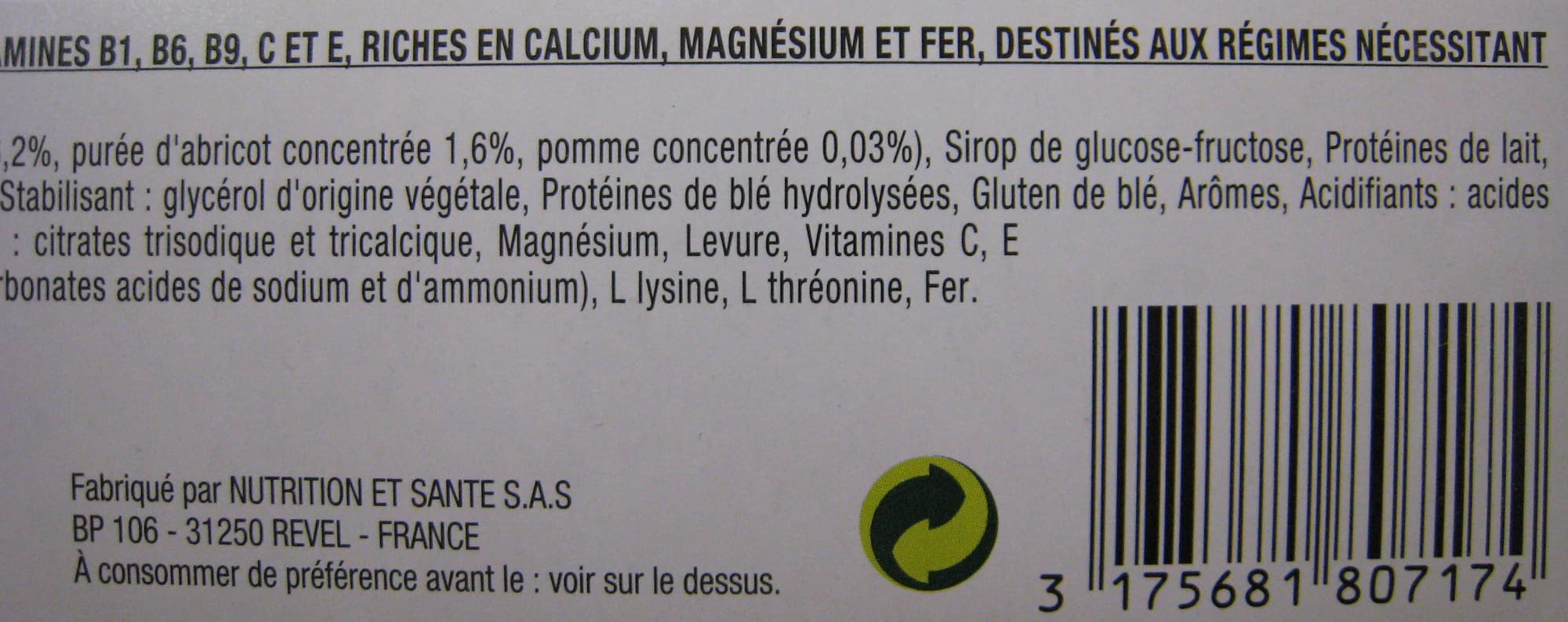 Gerlinéa Biscuits fondants saveur pêche abricot Gerlinéa packshot