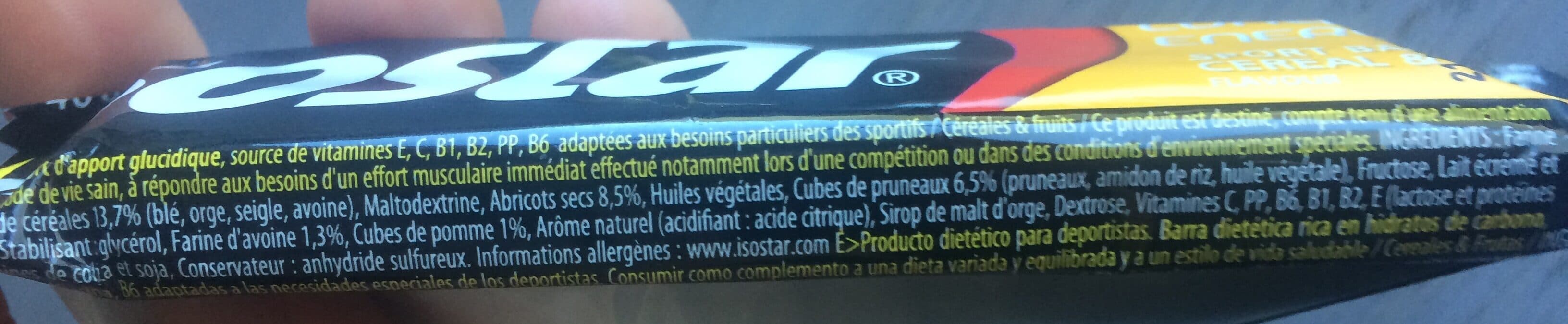 Isostar Isostar Long Distance Endurance Barre Sport Céréales & Fruits packshot